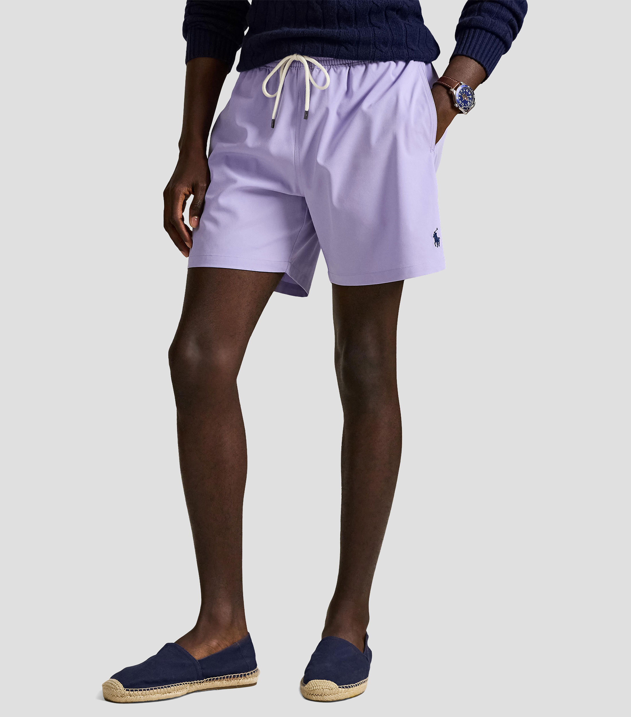 Traje de baño largo liso Hombre