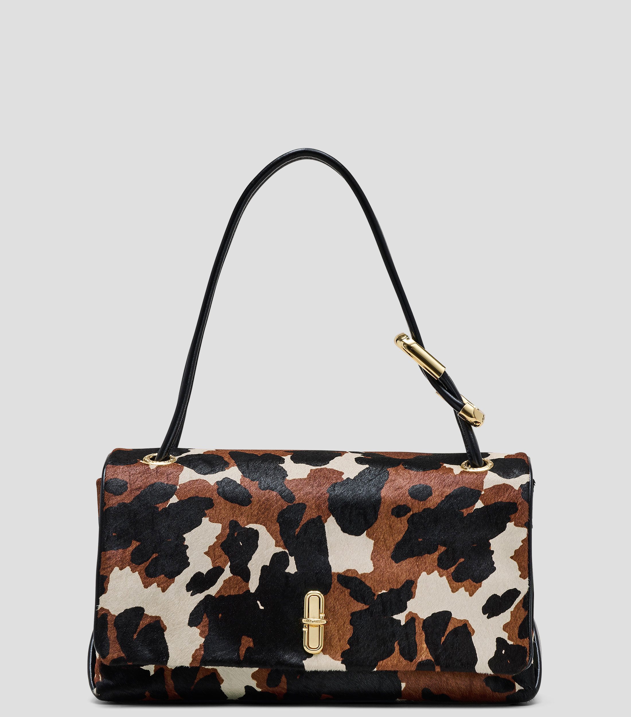 Bolsa shoulder en piel estampada Mujer