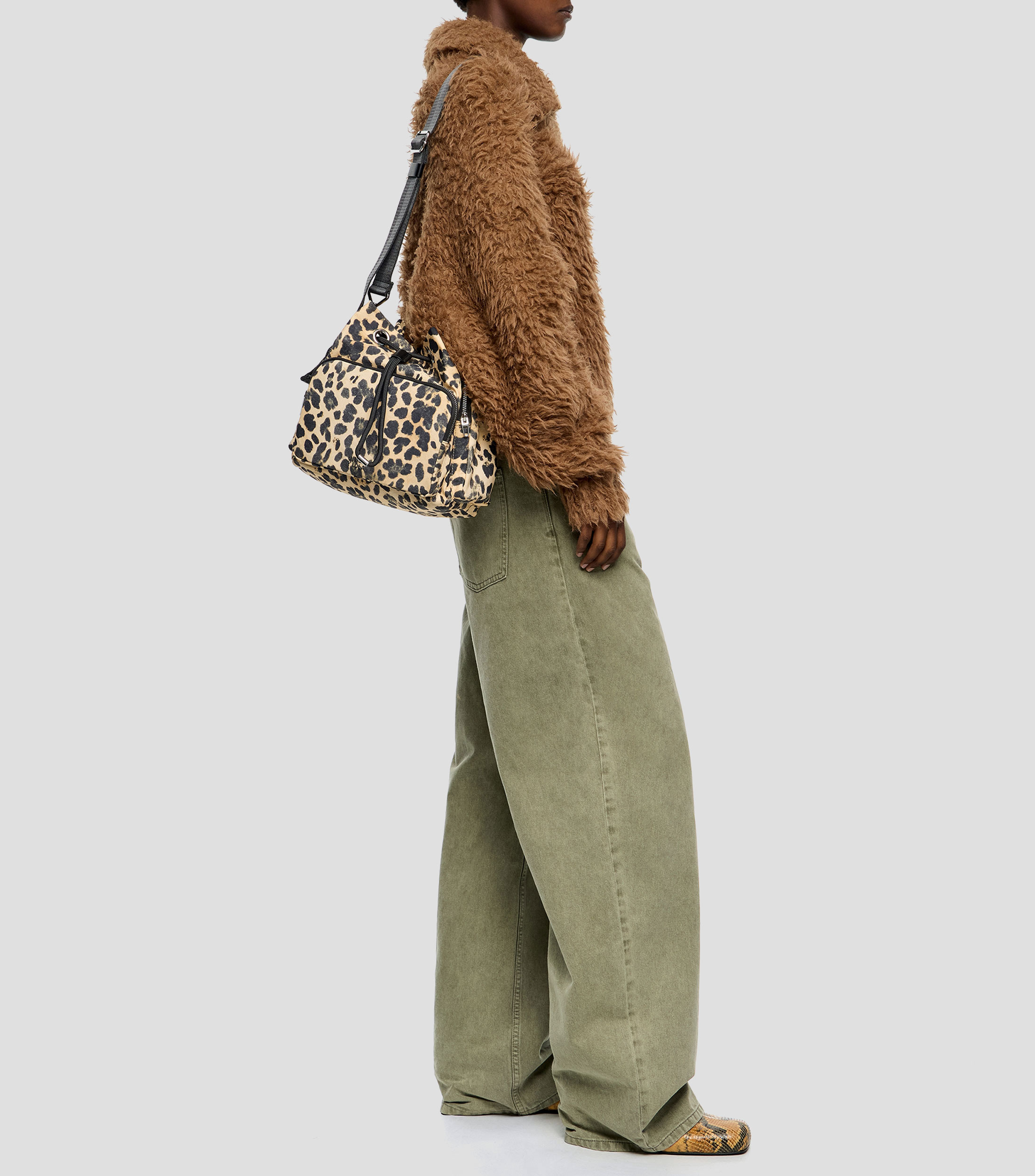 Bolsa bucket estampada Mujer