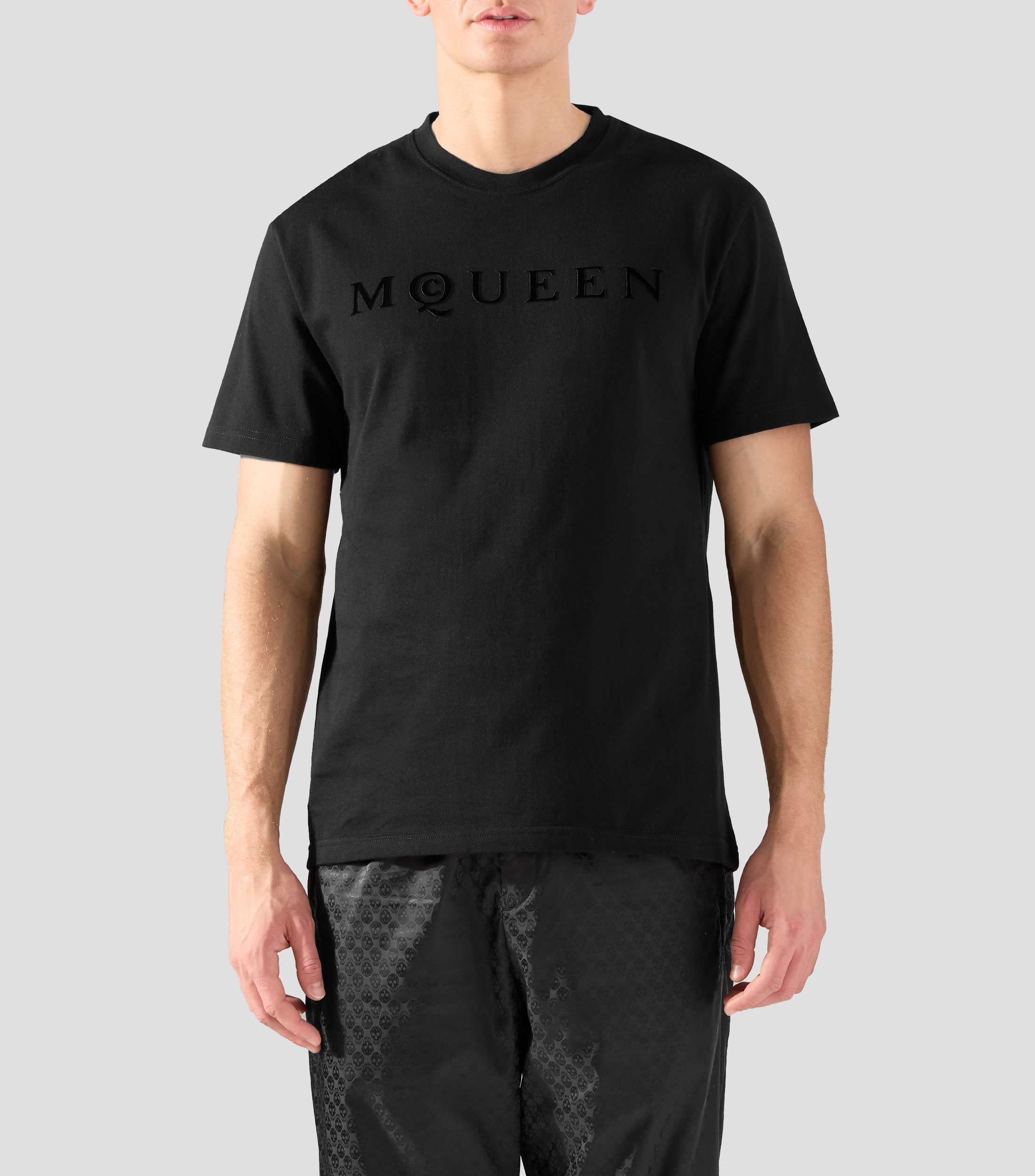 Playera de cuello redondo con manga corta estampada Hombre