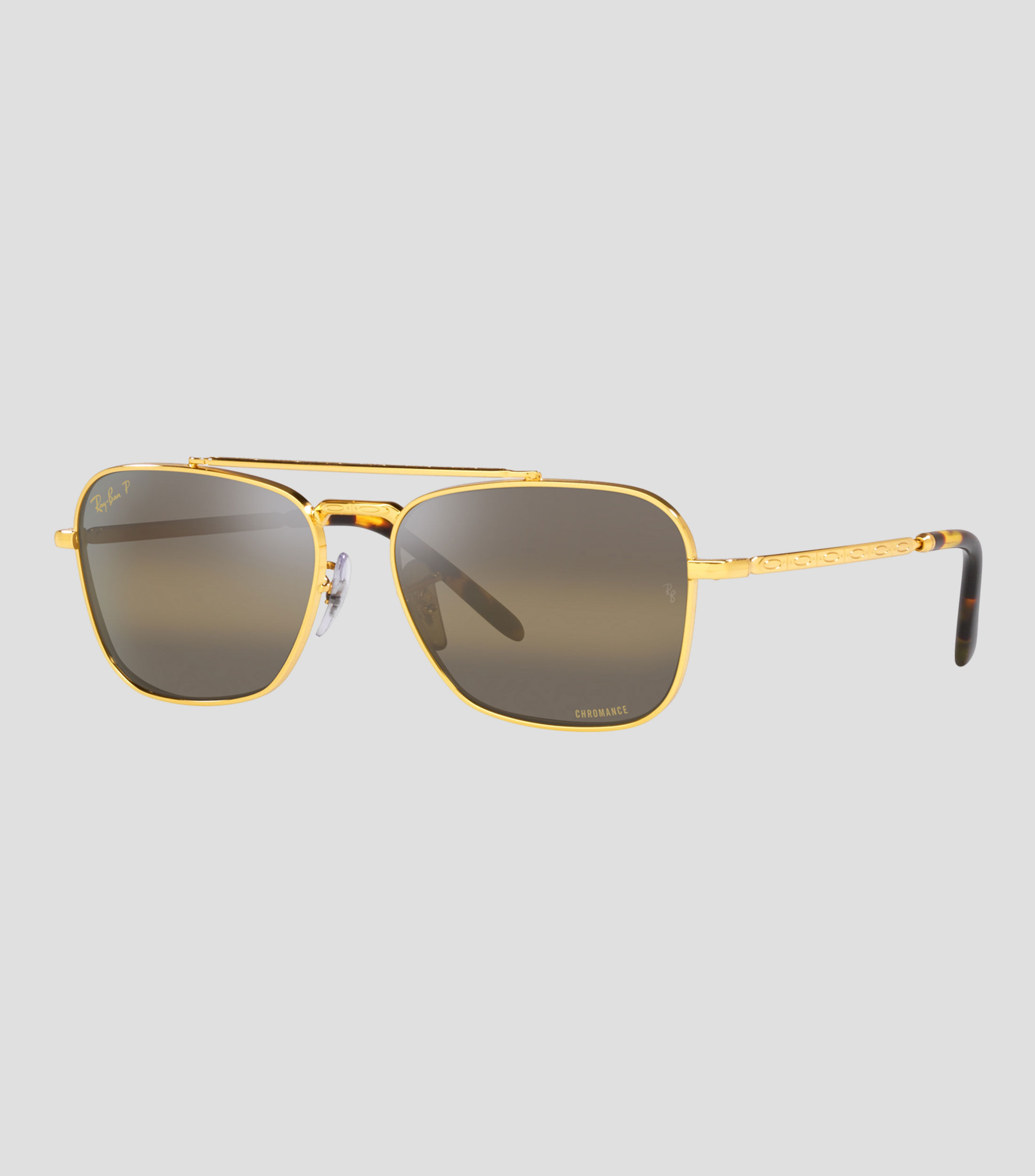 Lentes de sol cuadrados Caravan dorados Unisex