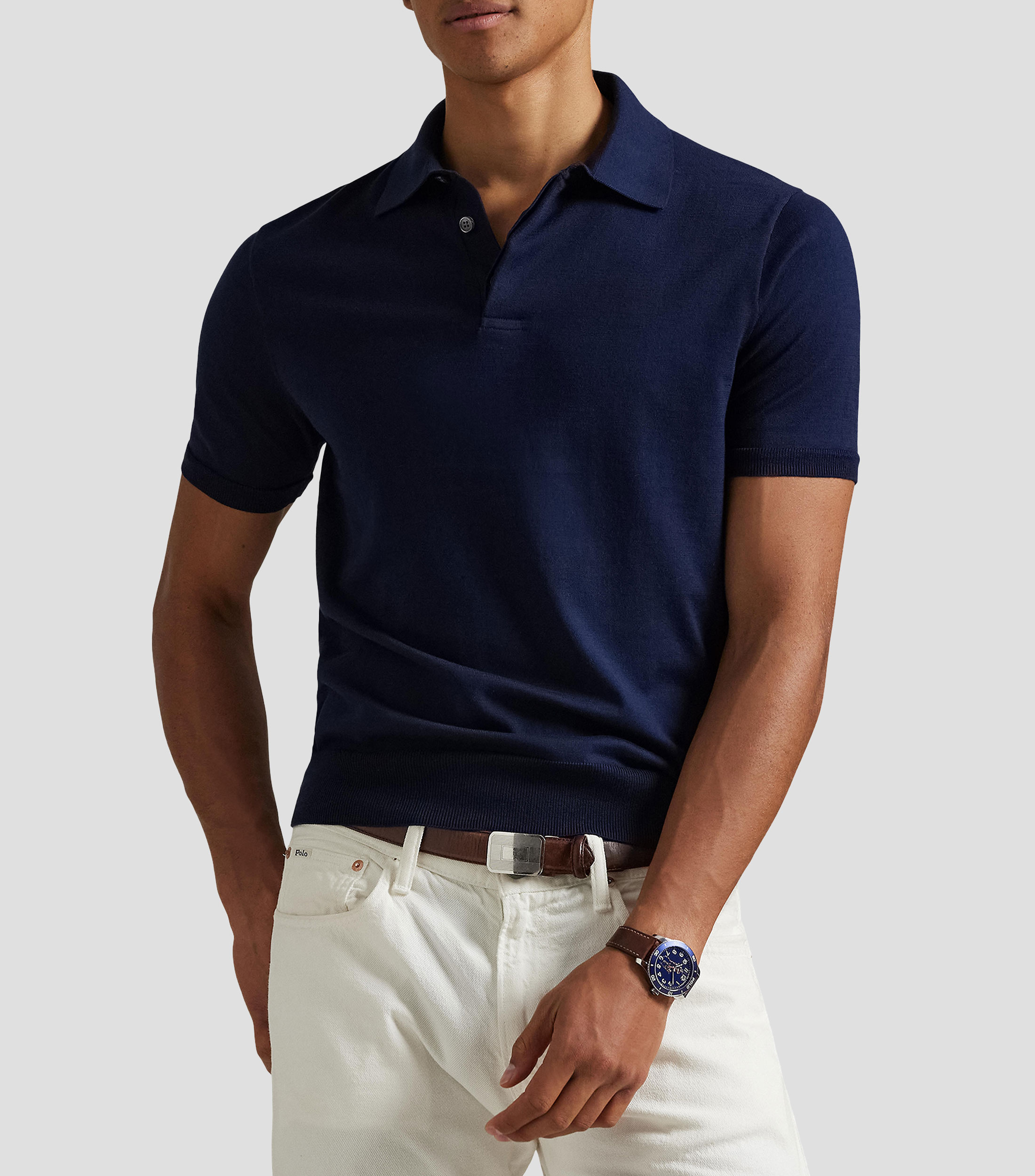 Suéter cuello polo Hombre