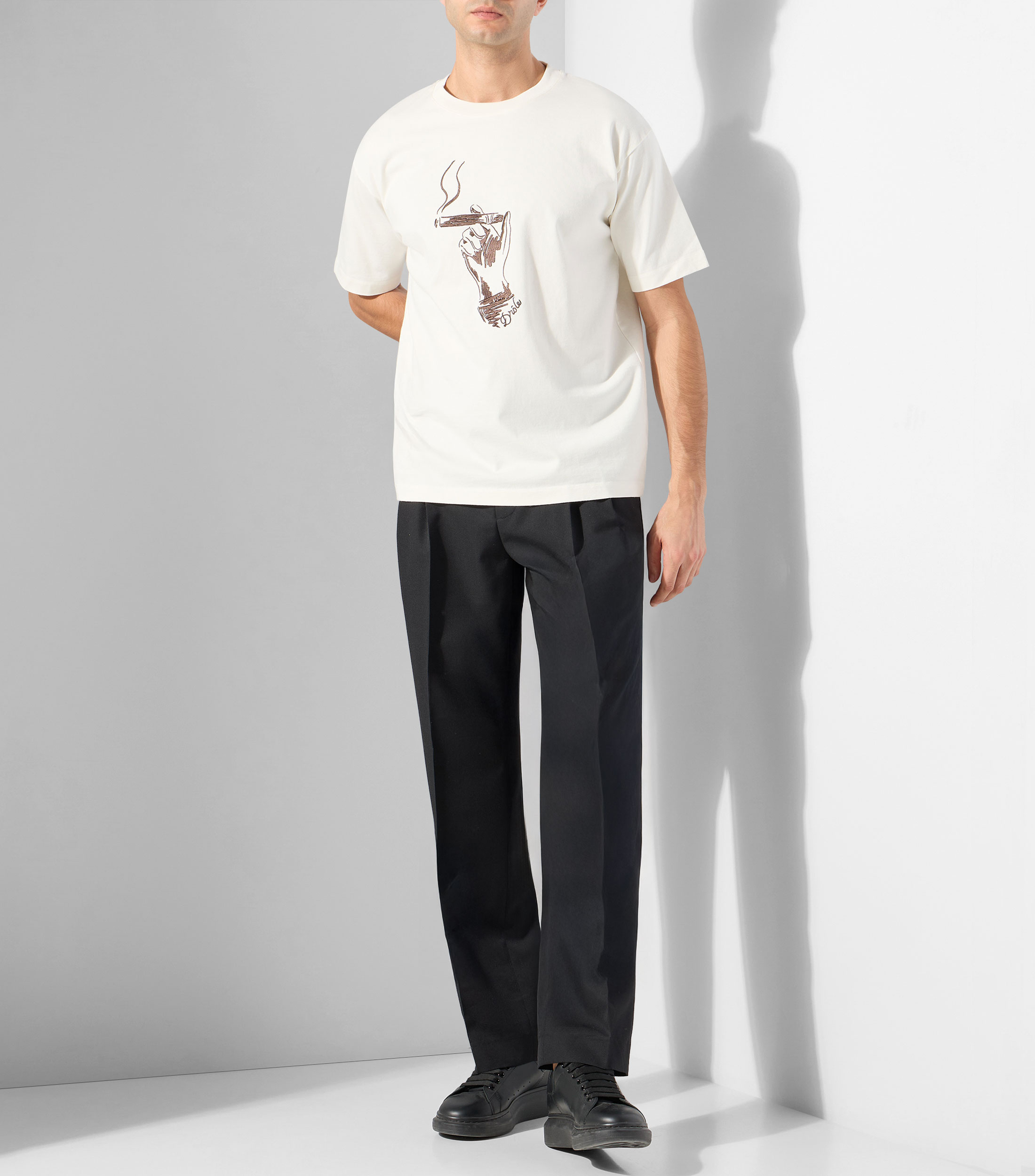 Playera cuello redondo manga corta lisa Hombre