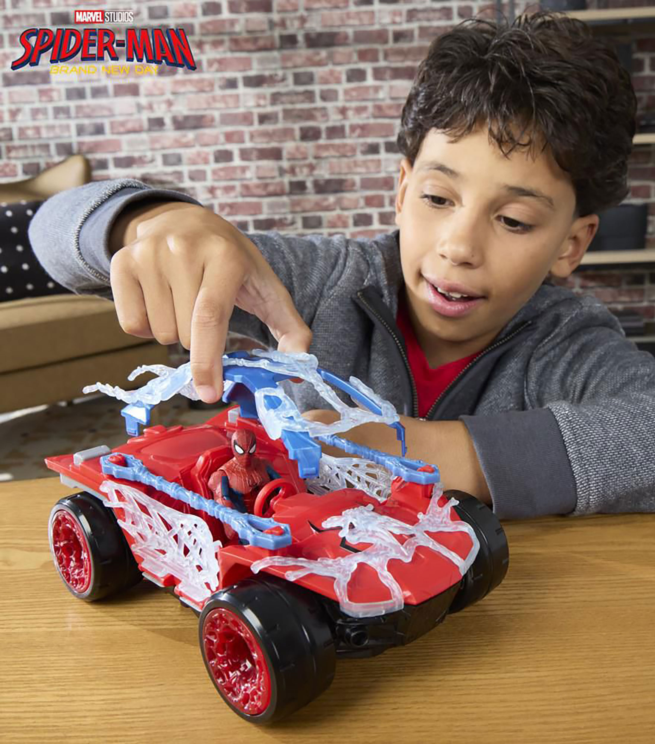 Figura de acción Spider-Man ActionVerse Stretch & Blast Buggy