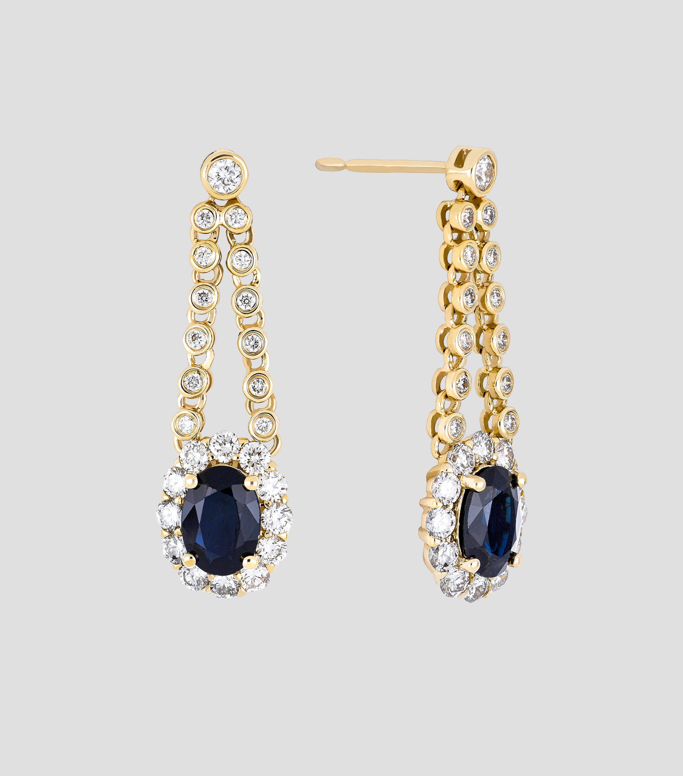 Pendientes en Oro amarillo 14 Kts Mujer