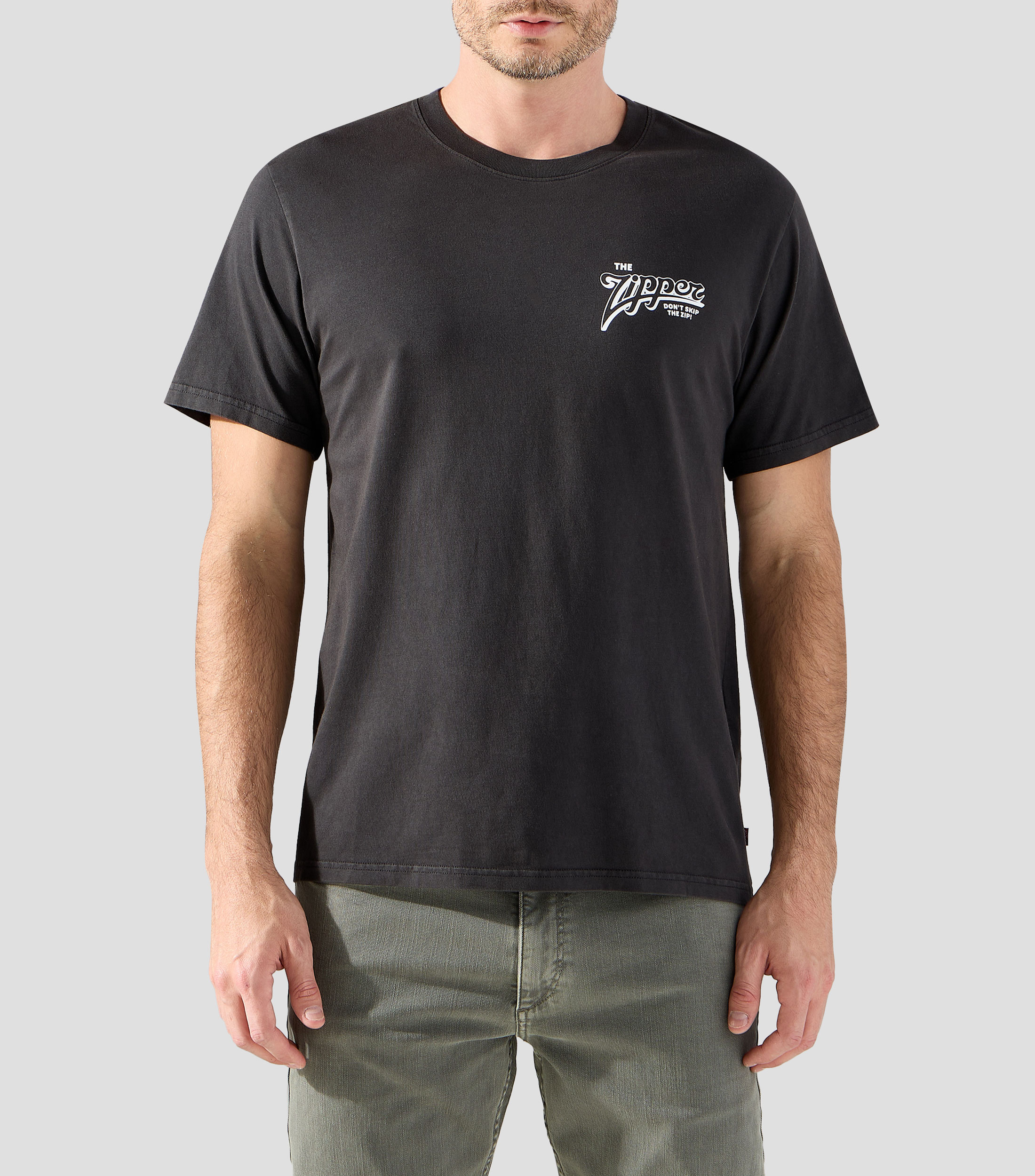 Playera cuello redondo manga corta estampada Hombre