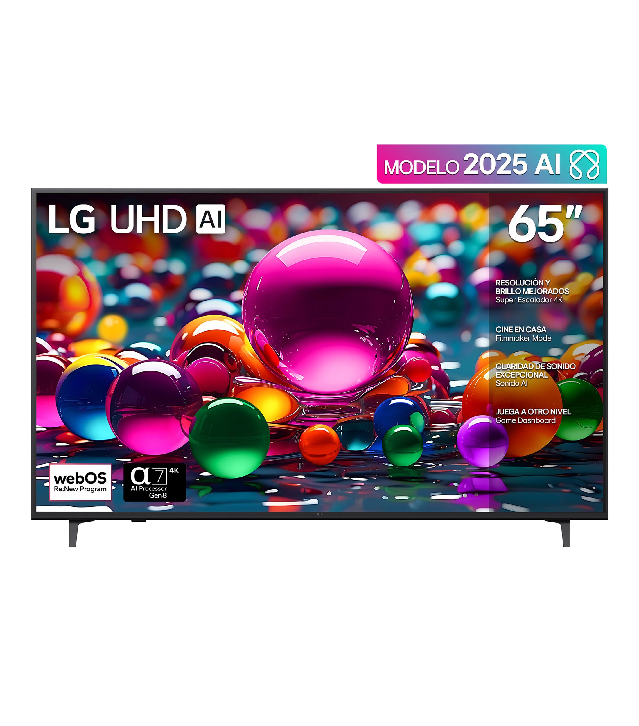 Pantalla 65 pulgadas LG UHD AI UA75 4K SMART TV 2025