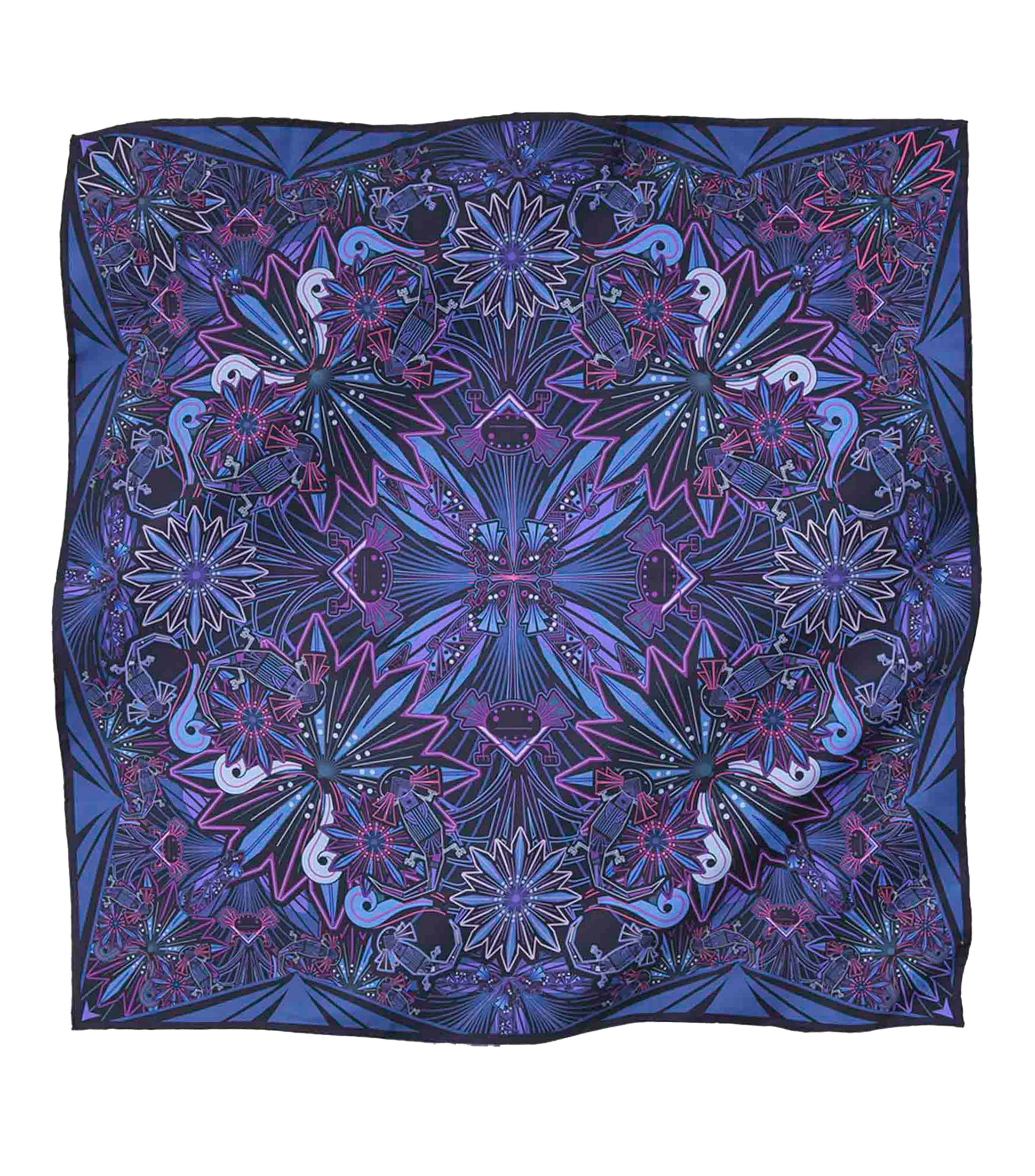 Mascada Ajolotes Azul y morado Mujer