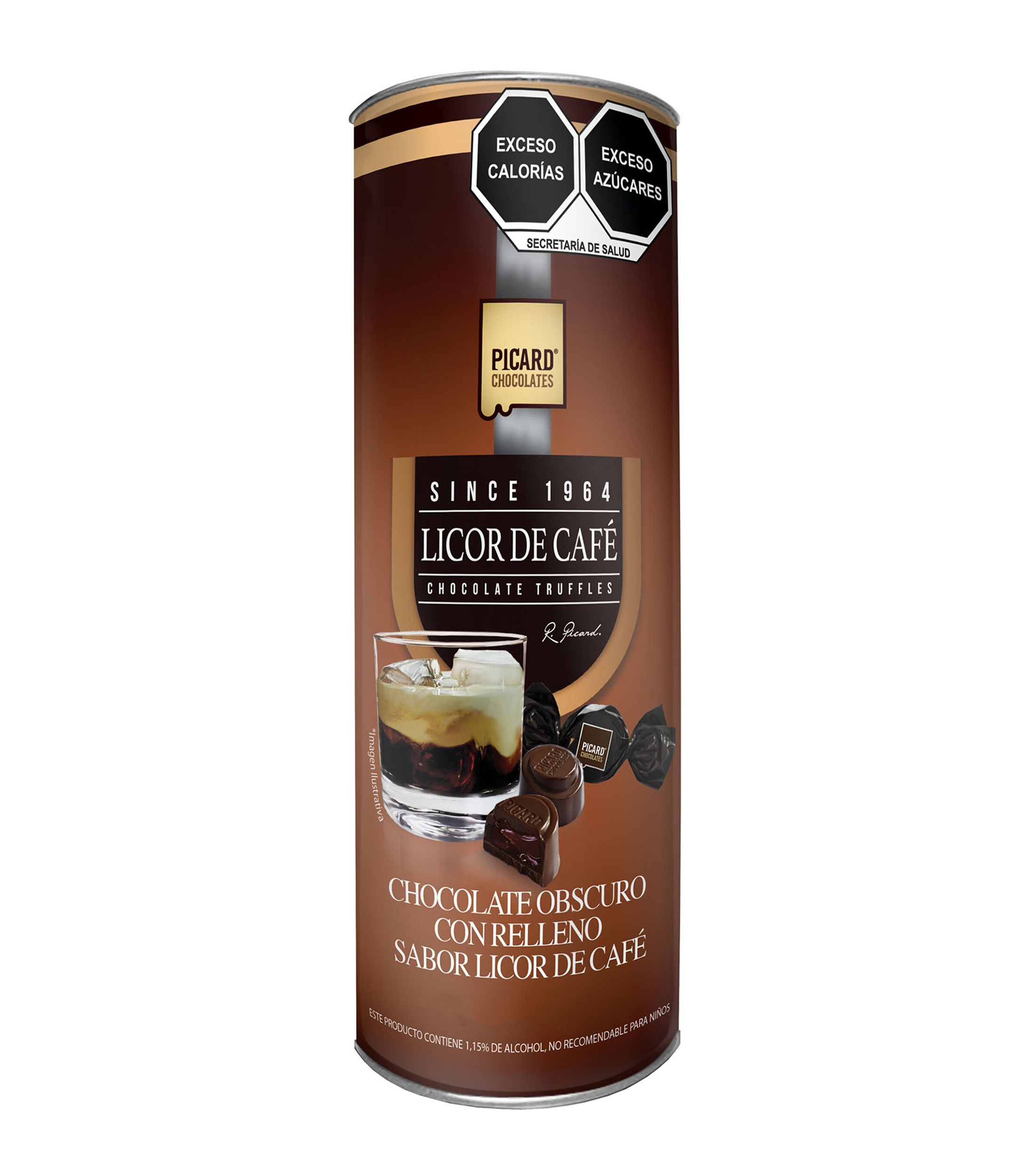 Chocolate Oscuro con Licor de Cafe, 180 gr