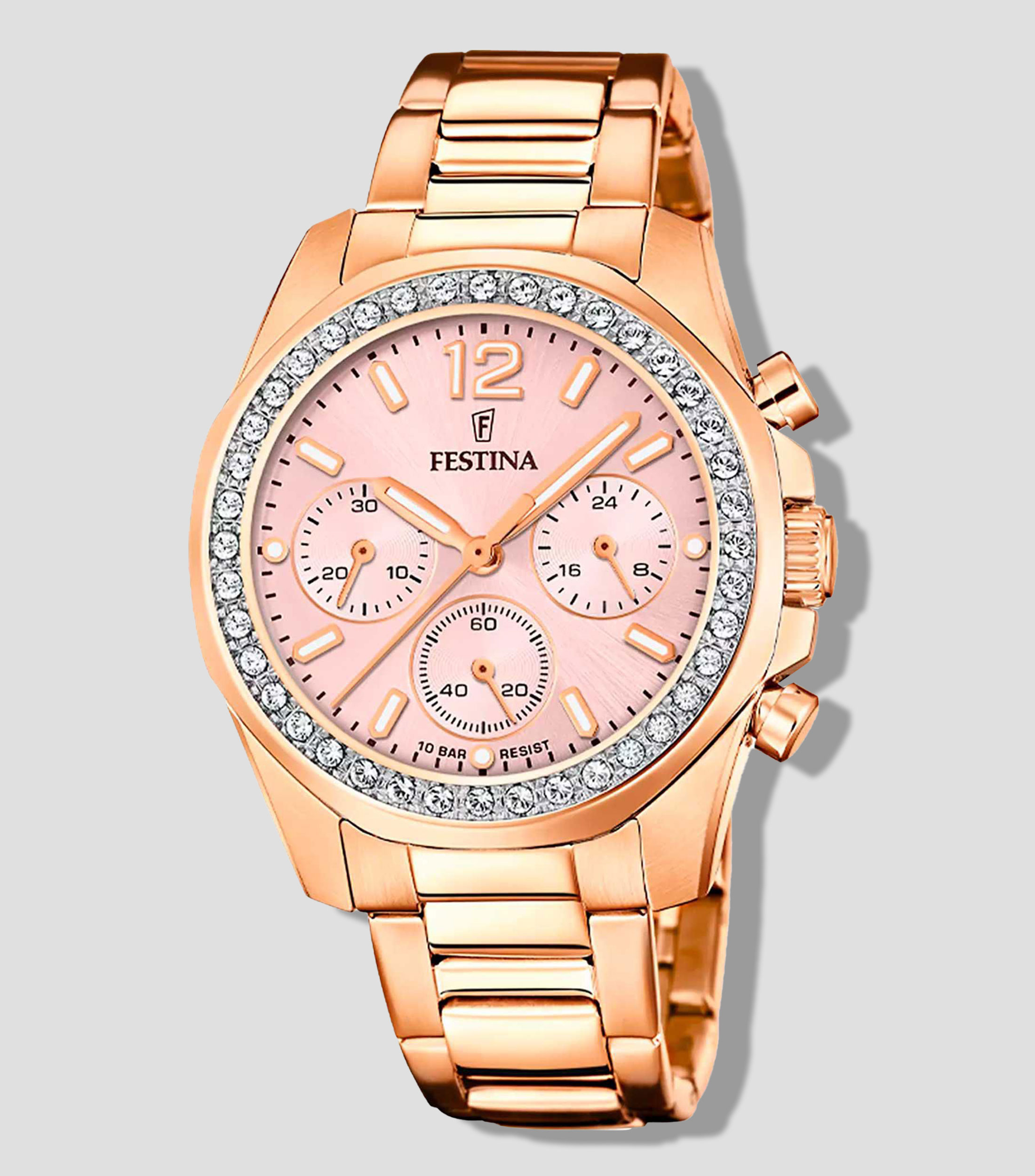 Reloj para Mujer Boyfriend Rainbow casual tono oro rosa