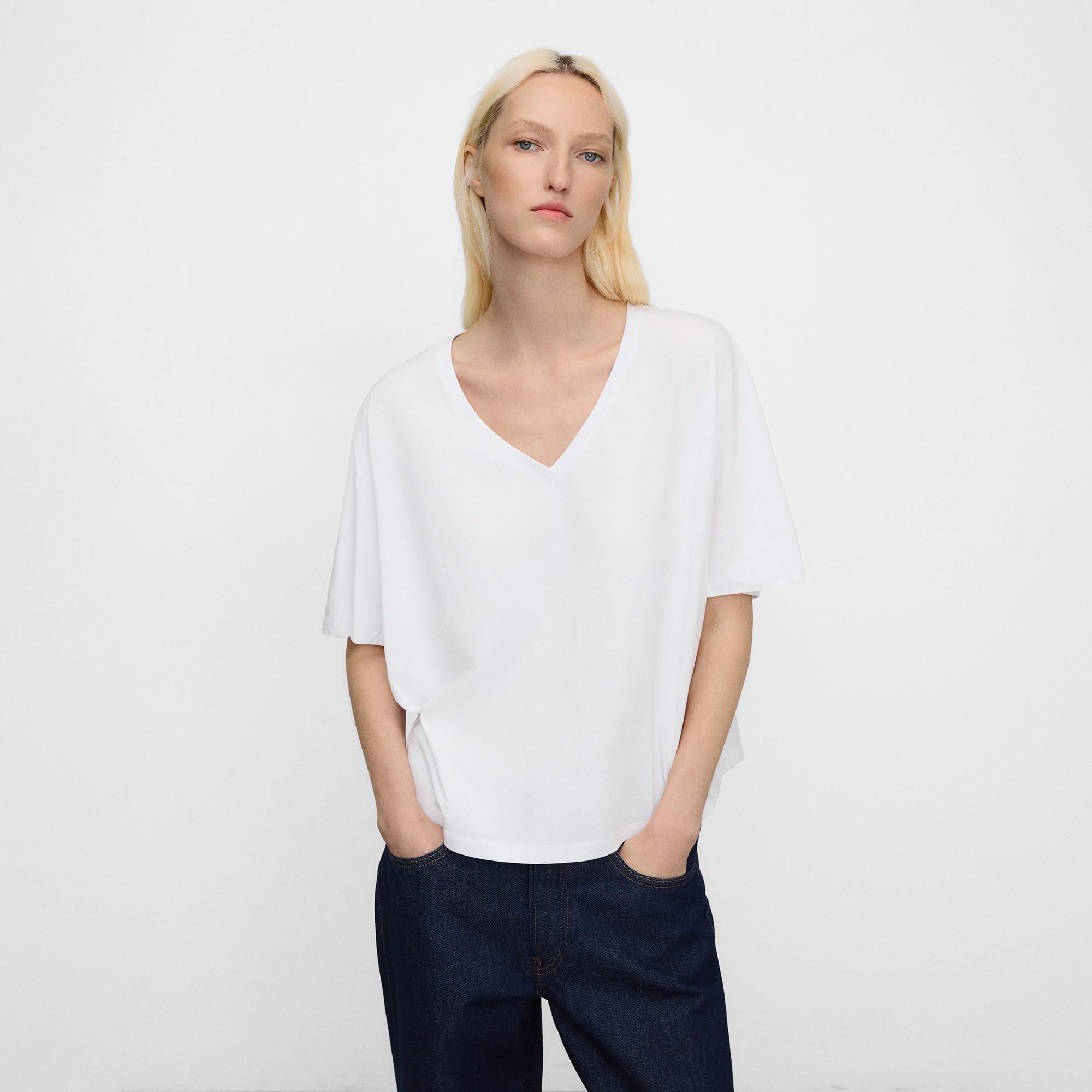 Blusa lisa manga corta PYRATEX Mujer