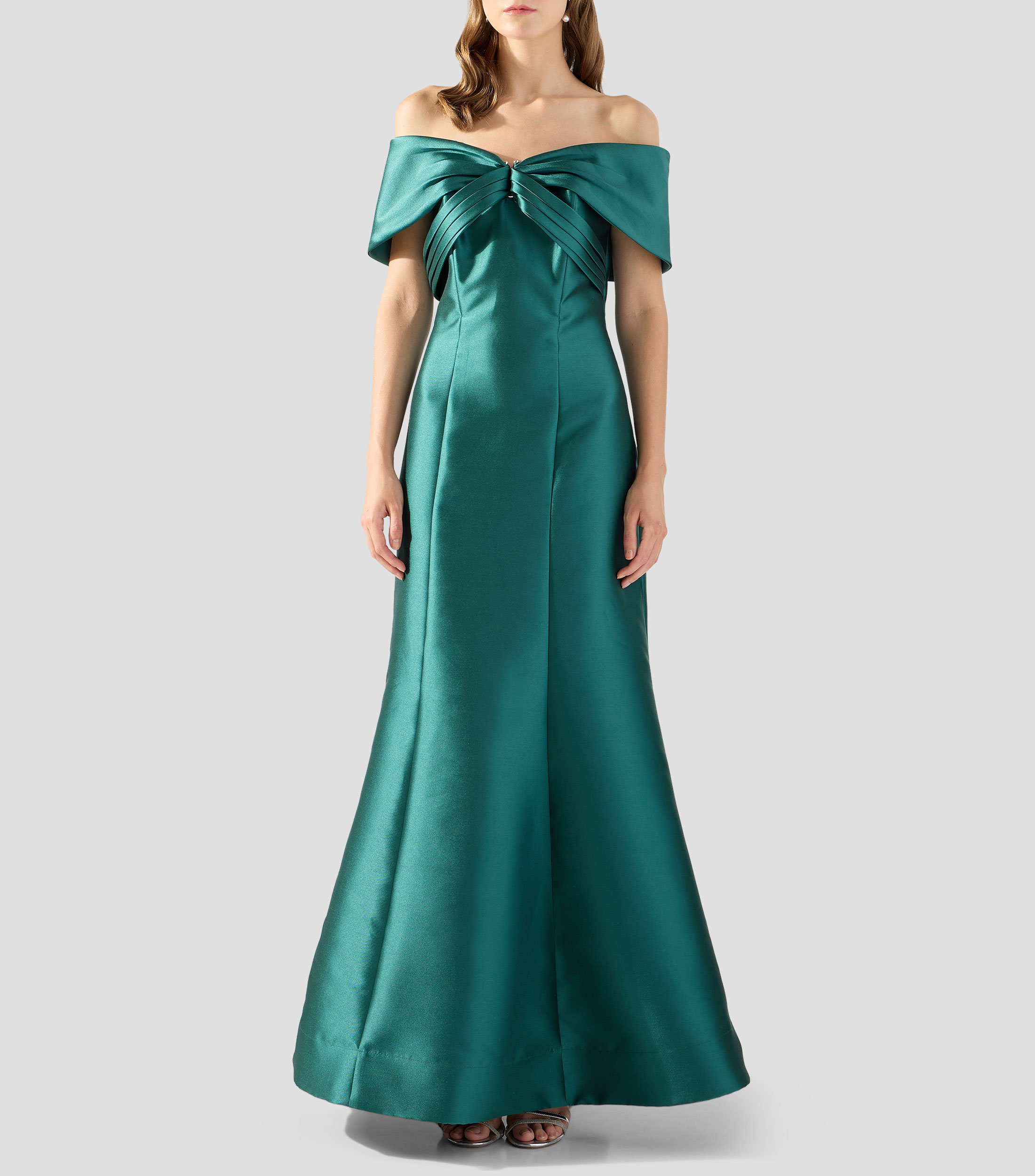 Vestido de fiesta largo liso Mujer