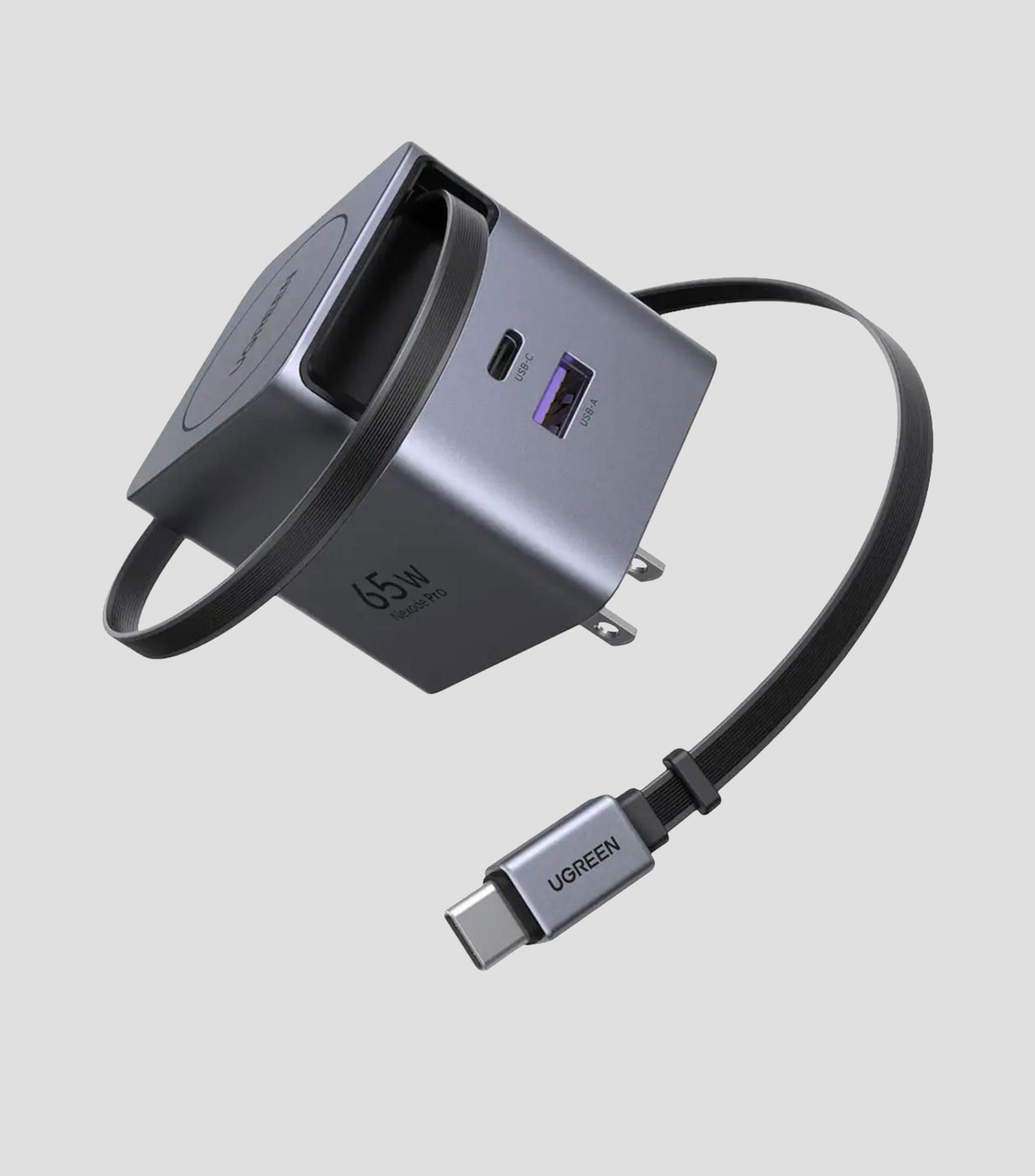 Cargador retráctil USB-C 65 W