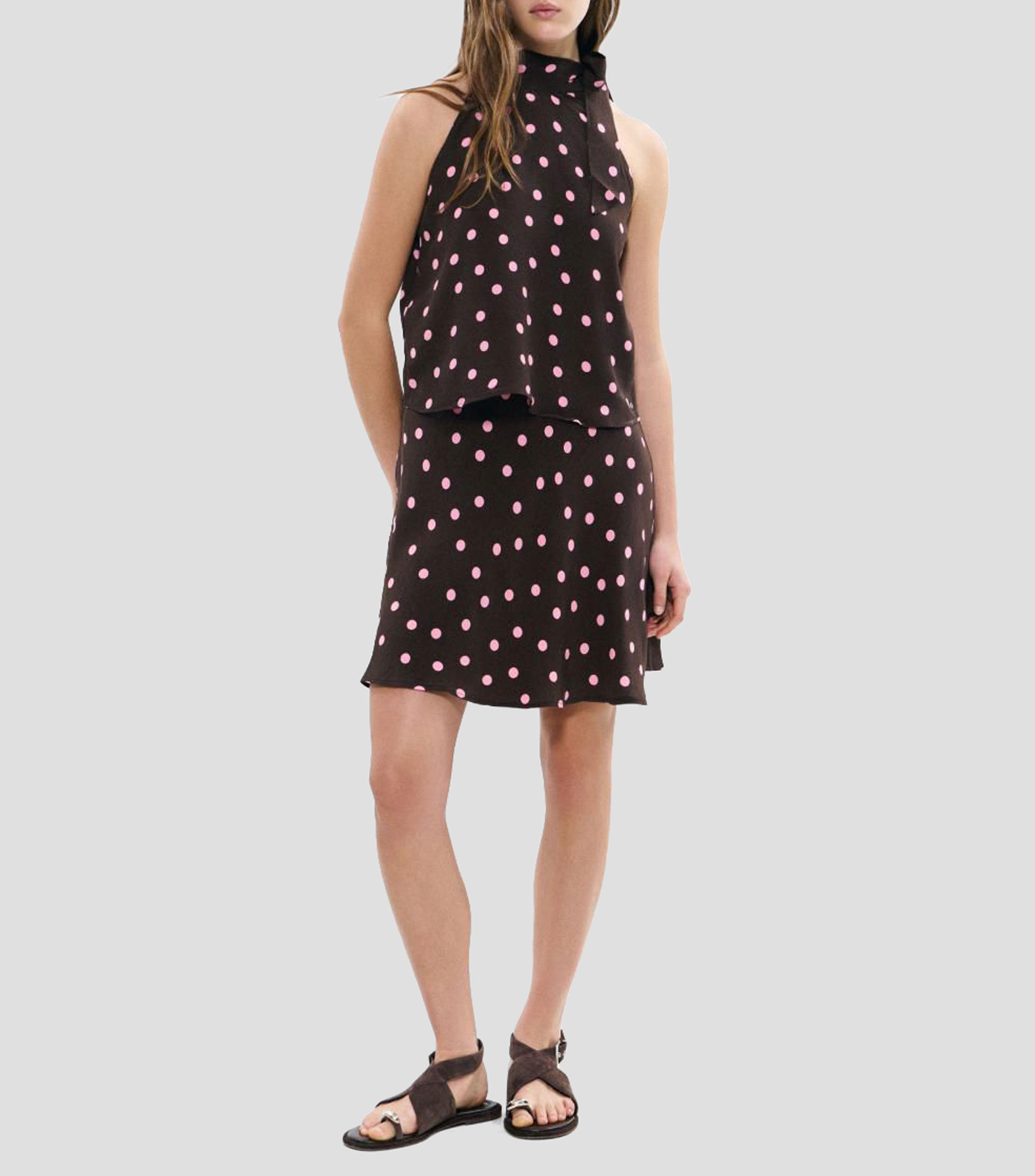 Falda mini de corte A estampada Mujer