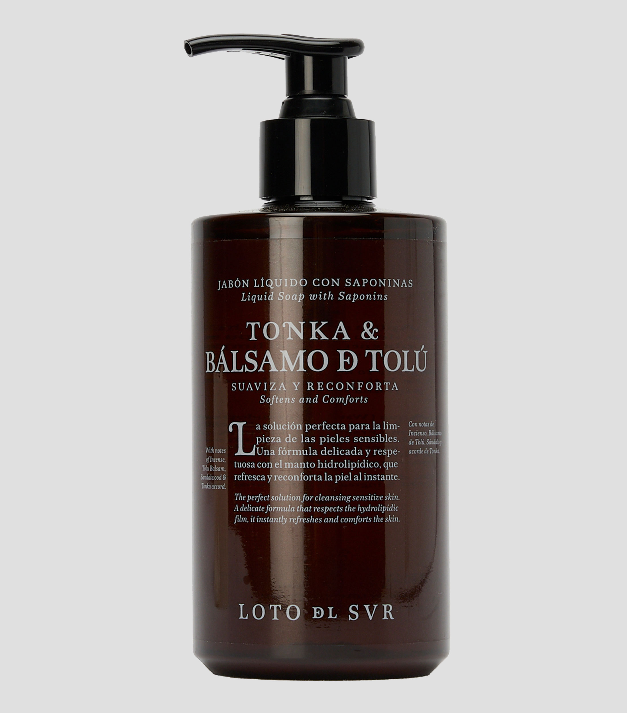 Jabón líquido con Saponinas Tonka & Bálsamo De Tolú, 285 ml