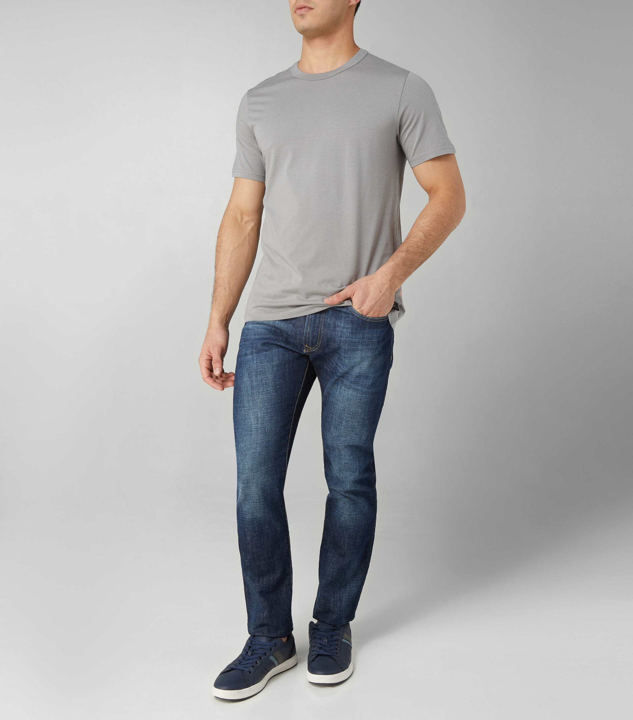 Playera manga corta lisa Hombre