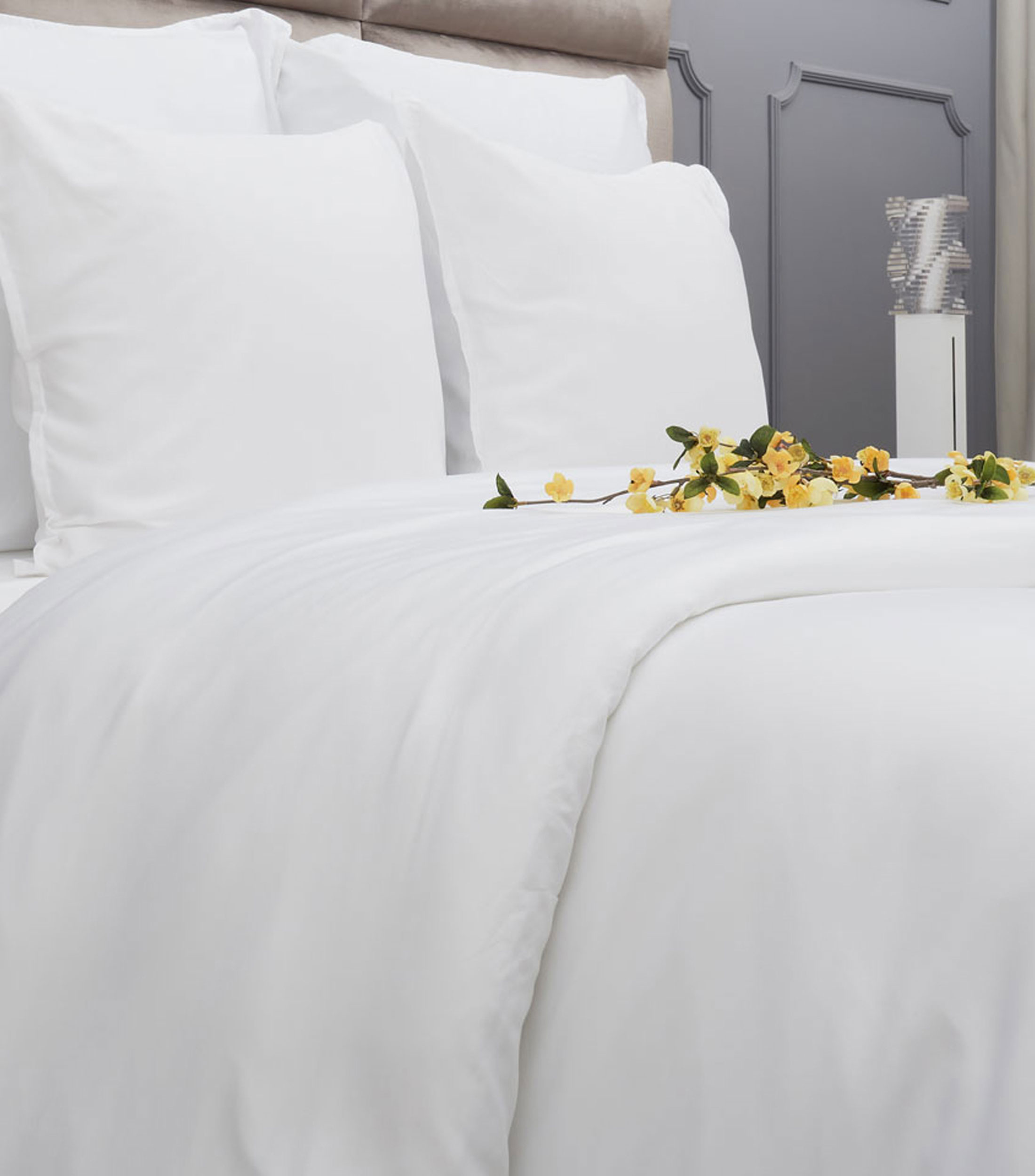 Funda para Duvet Matrimonial, Queen Size en Algodon Bamboo, Blanco