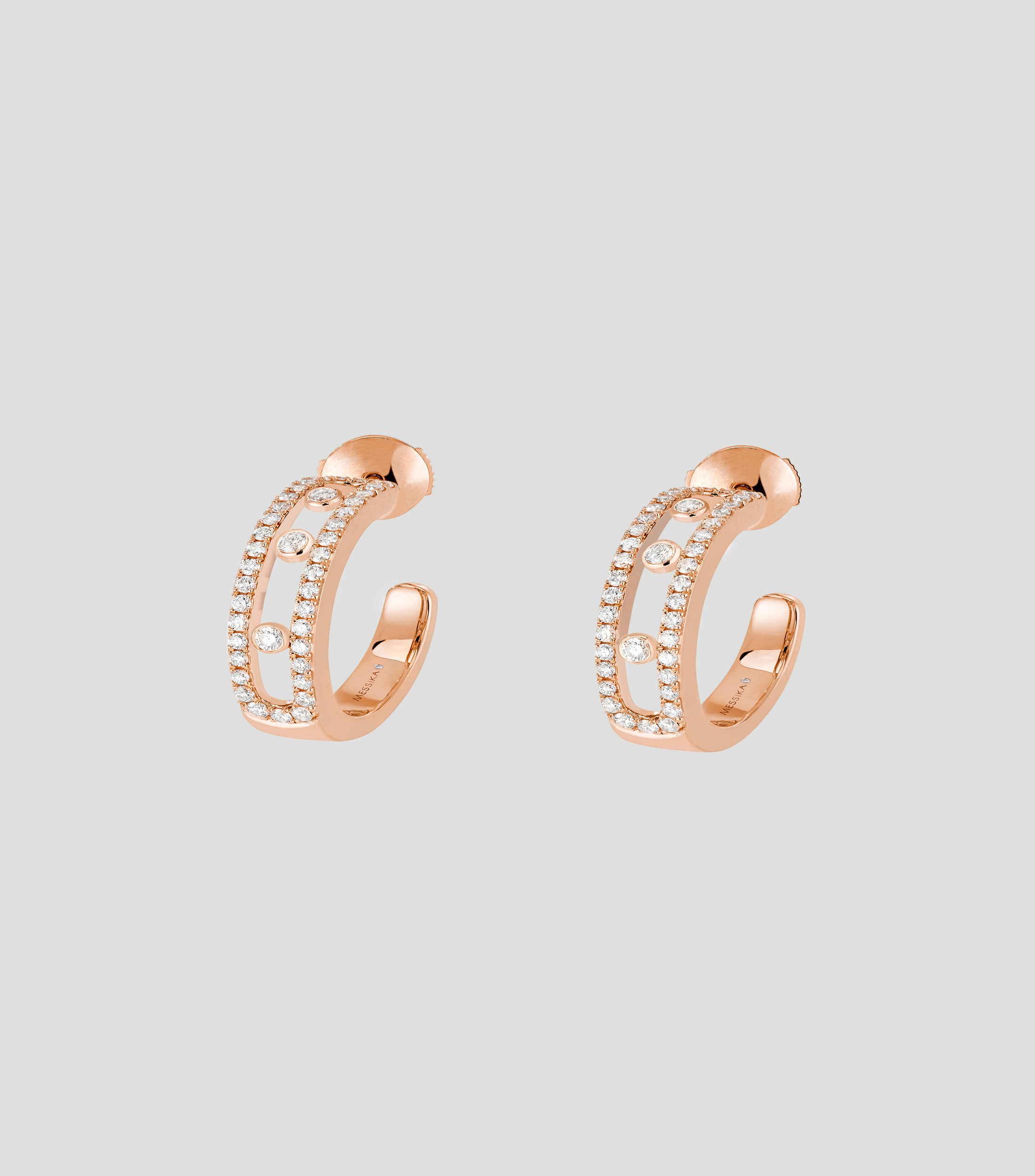 Aretes en oro rosa 18 Kts Mujer