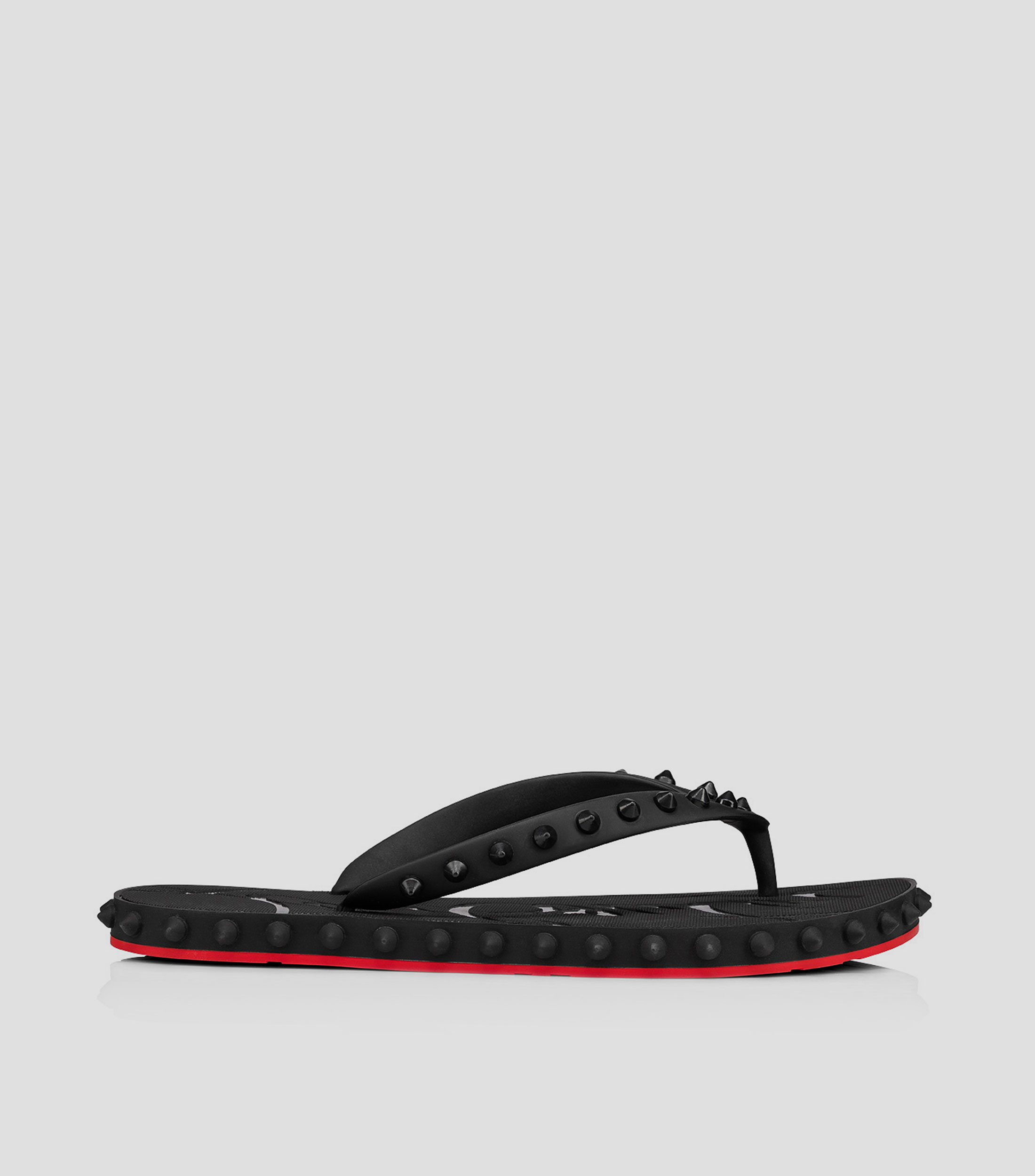 Sandalias Negras Planas Super Loubi Flip Mujer