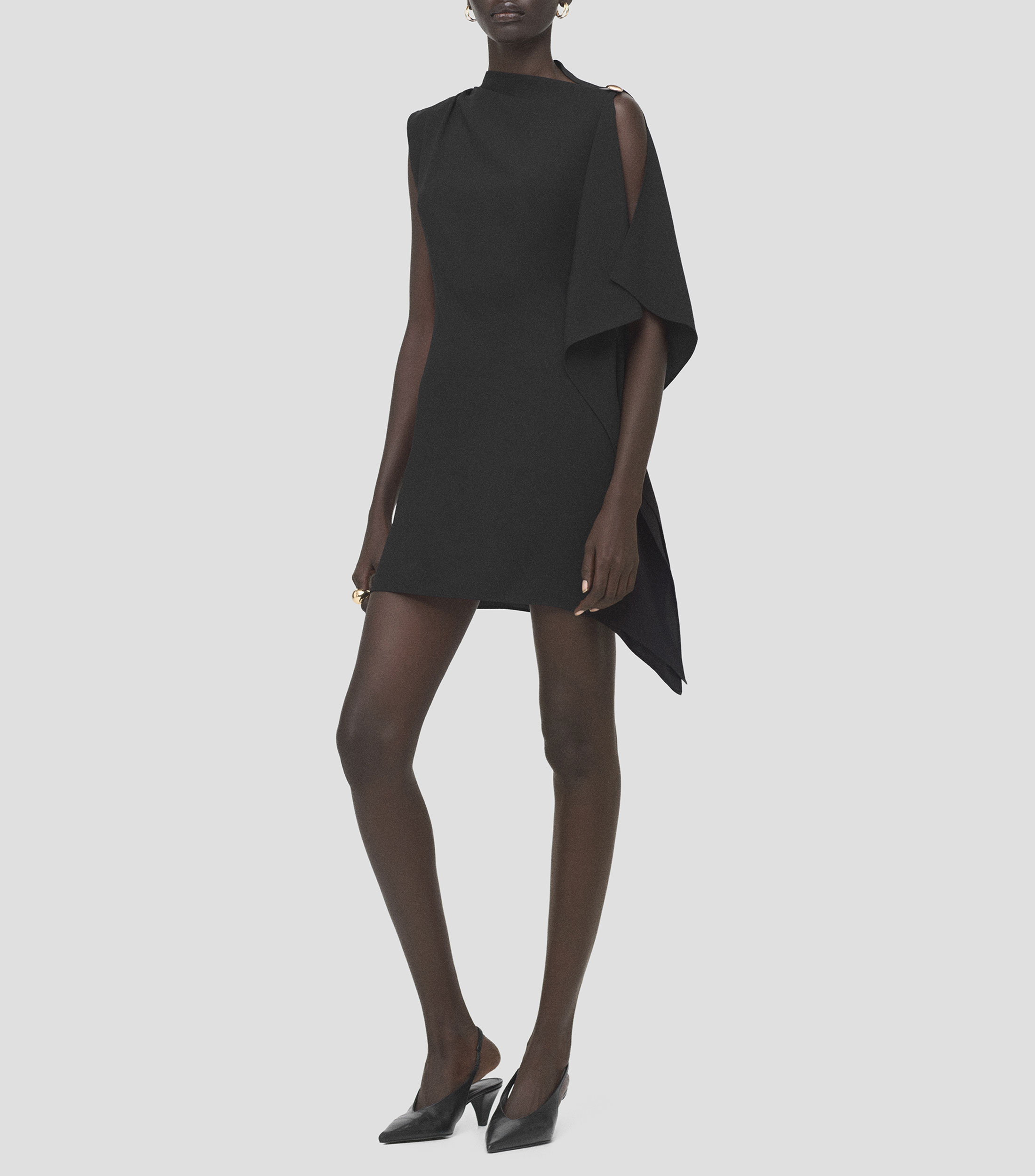 Vestido corto liso Mujer