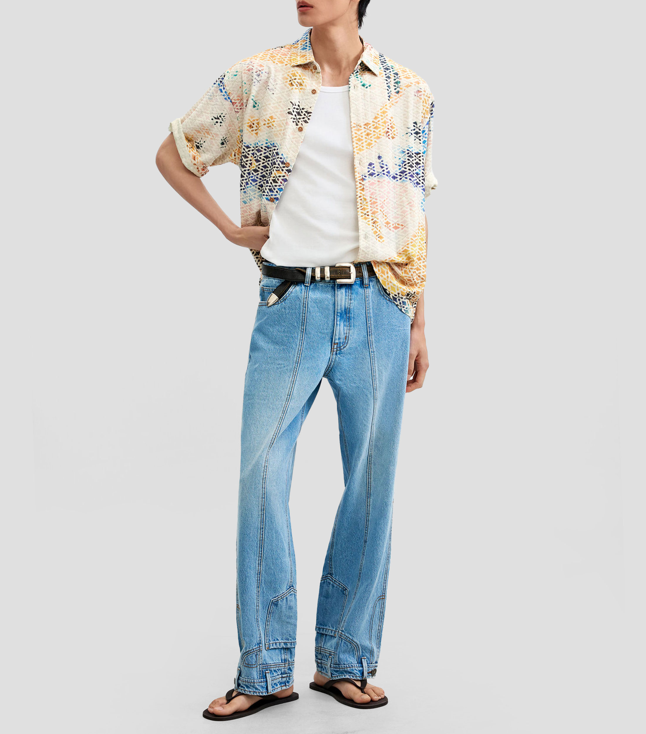 Camisa fantasía manga corta Hombre