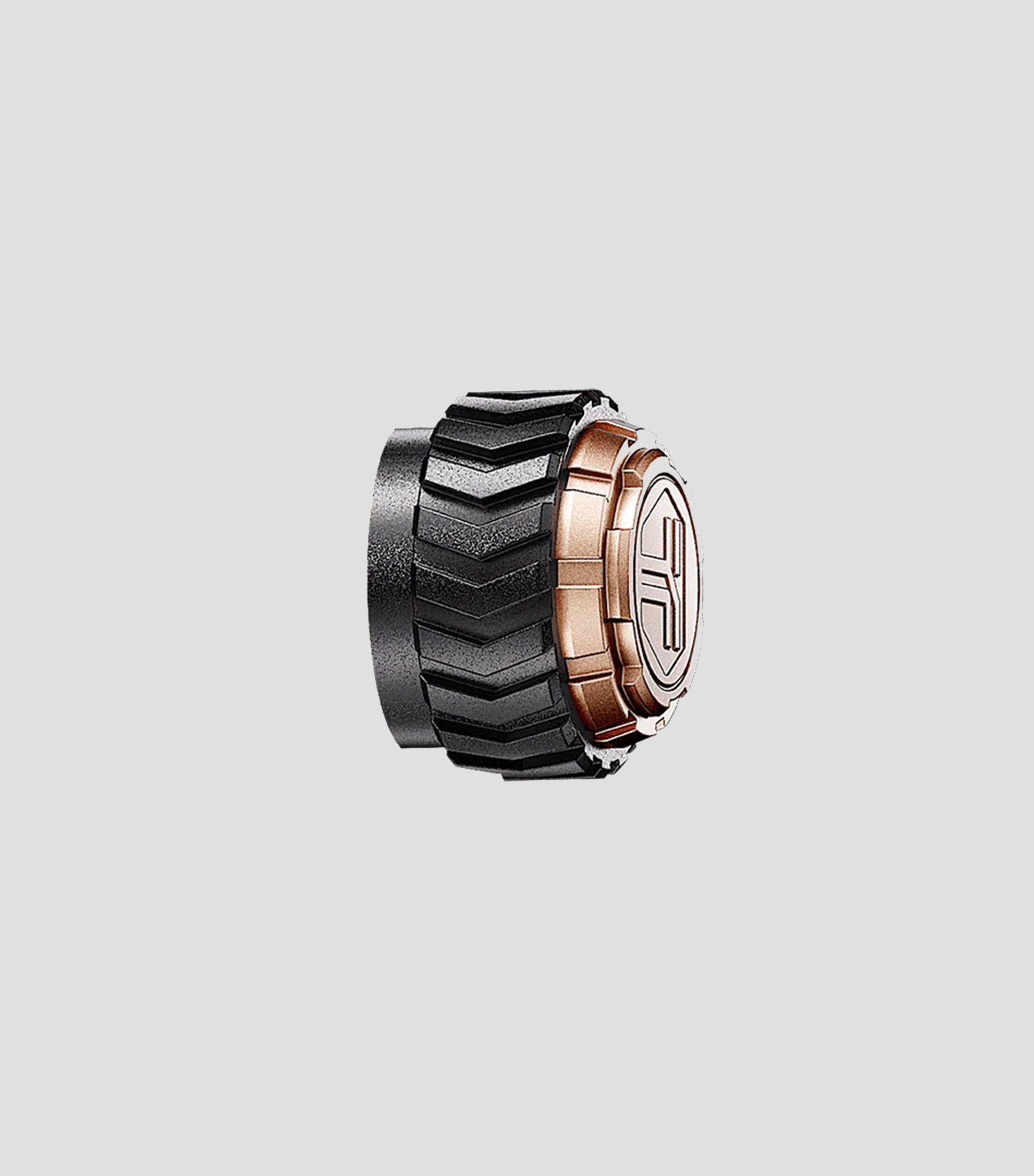 Corona intercambiable para reloj Dark Matter en acero inoxidable negro con dorado