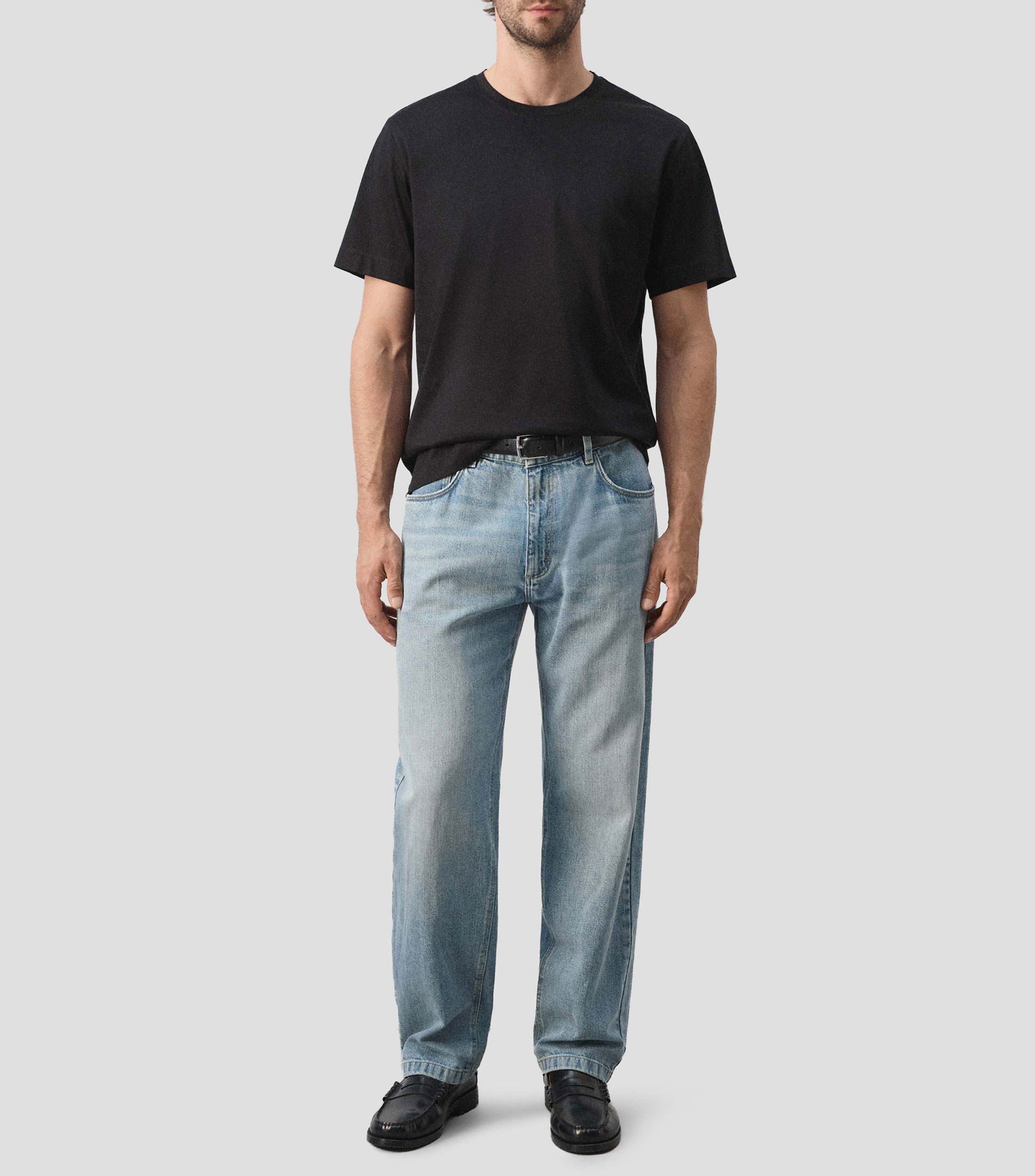 Playera cuello redondo manga corta liso Hombre