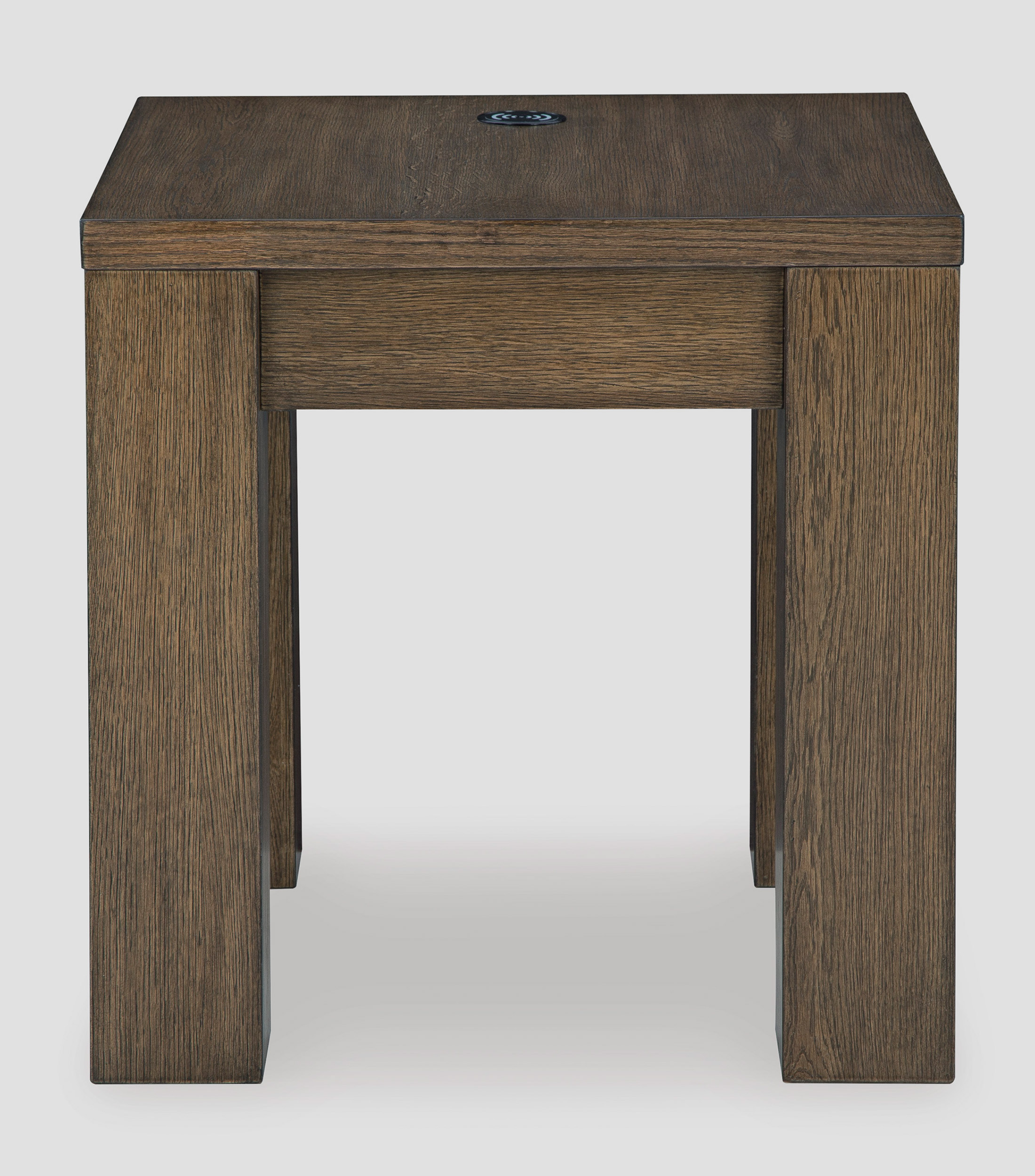 Mesa de centro con cargador inalambrico de madera