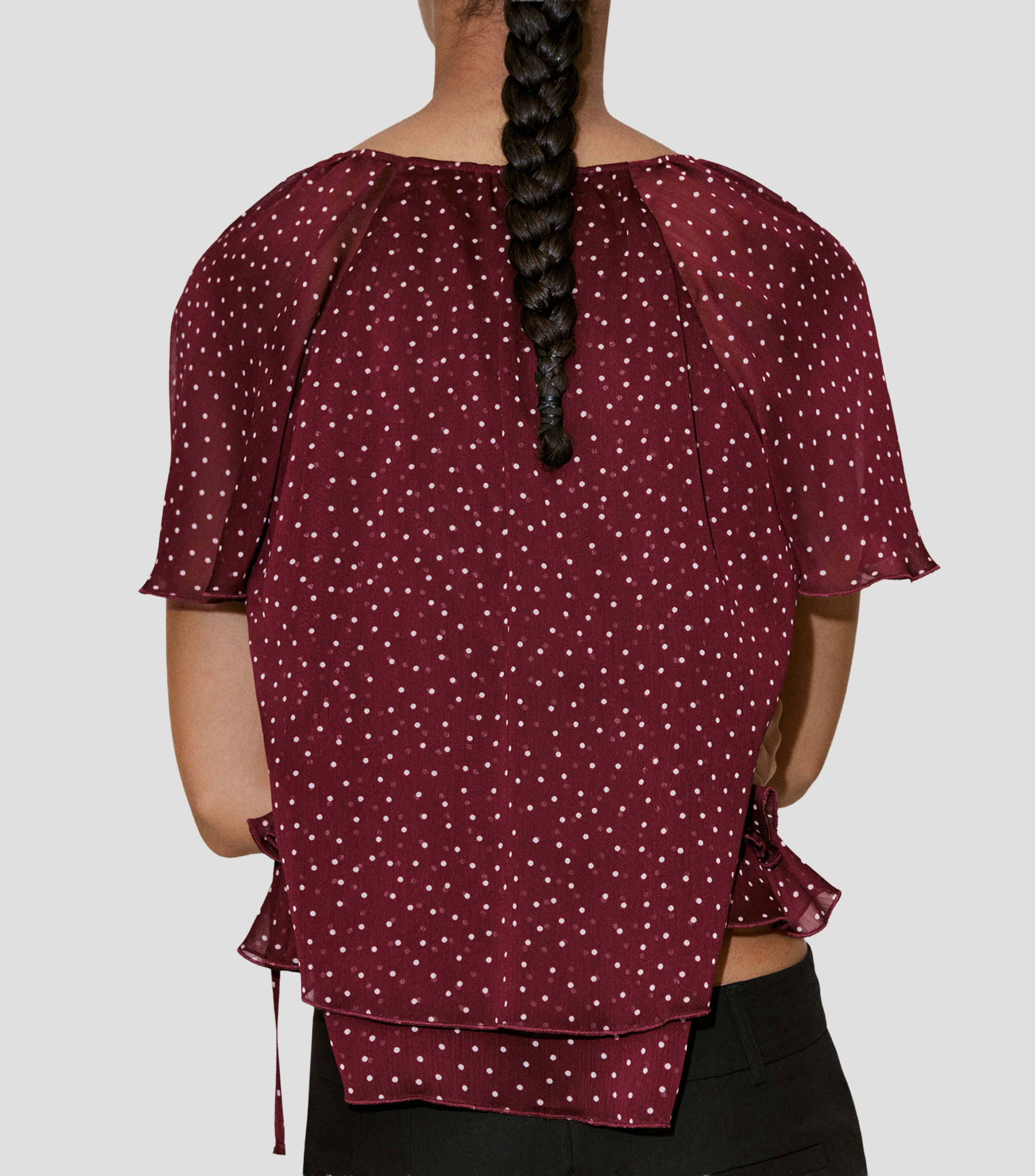 Blusa polkadots manga corta Mujer