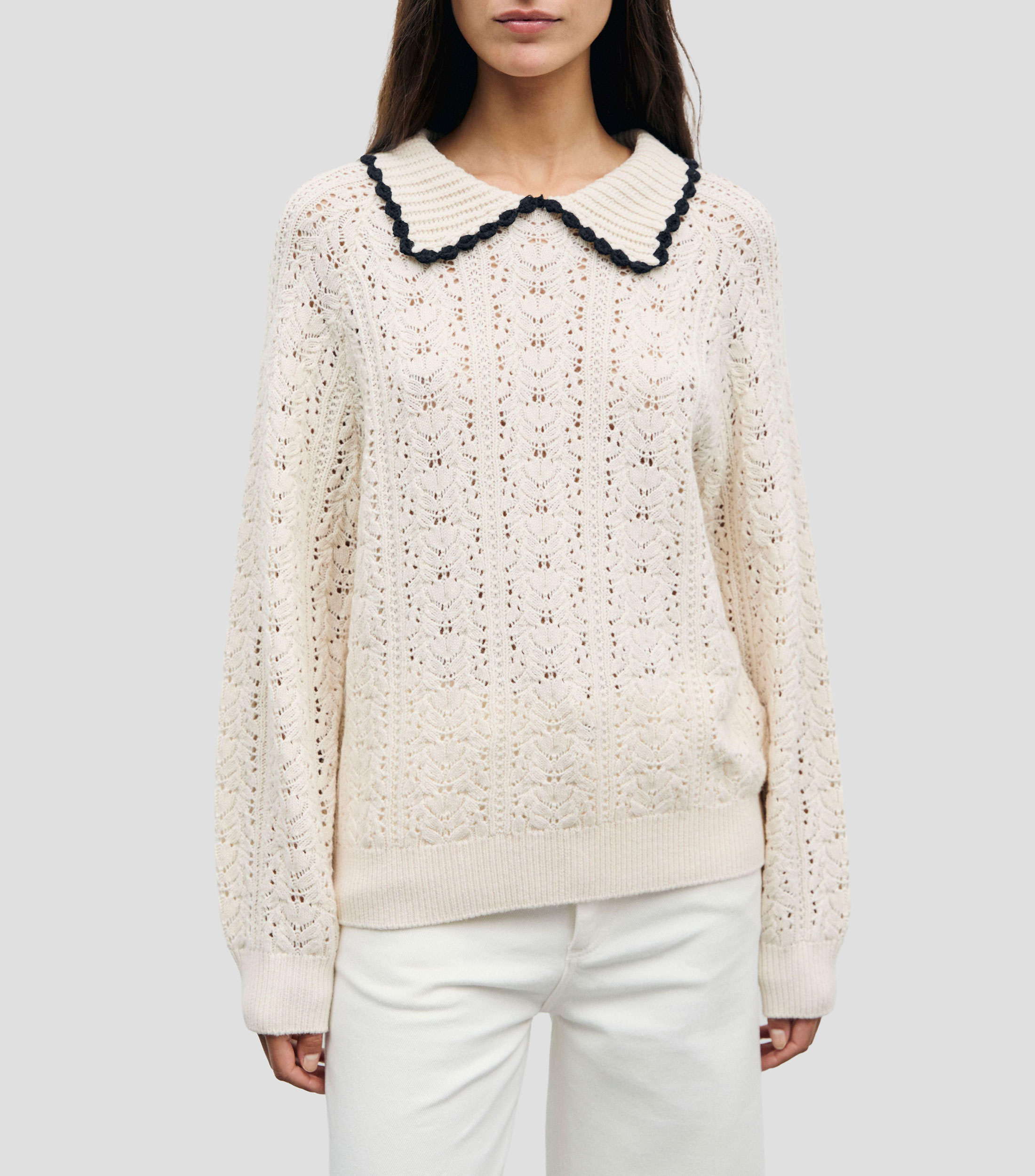 Suéter cuello polo Mujer