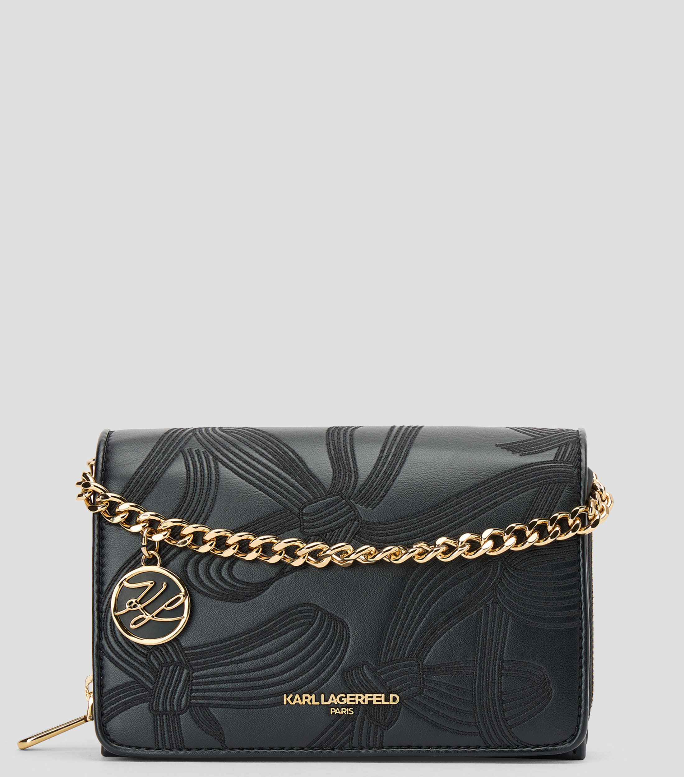 Bolsa Crossbody en piel Lourdes con microdiseños Mujer