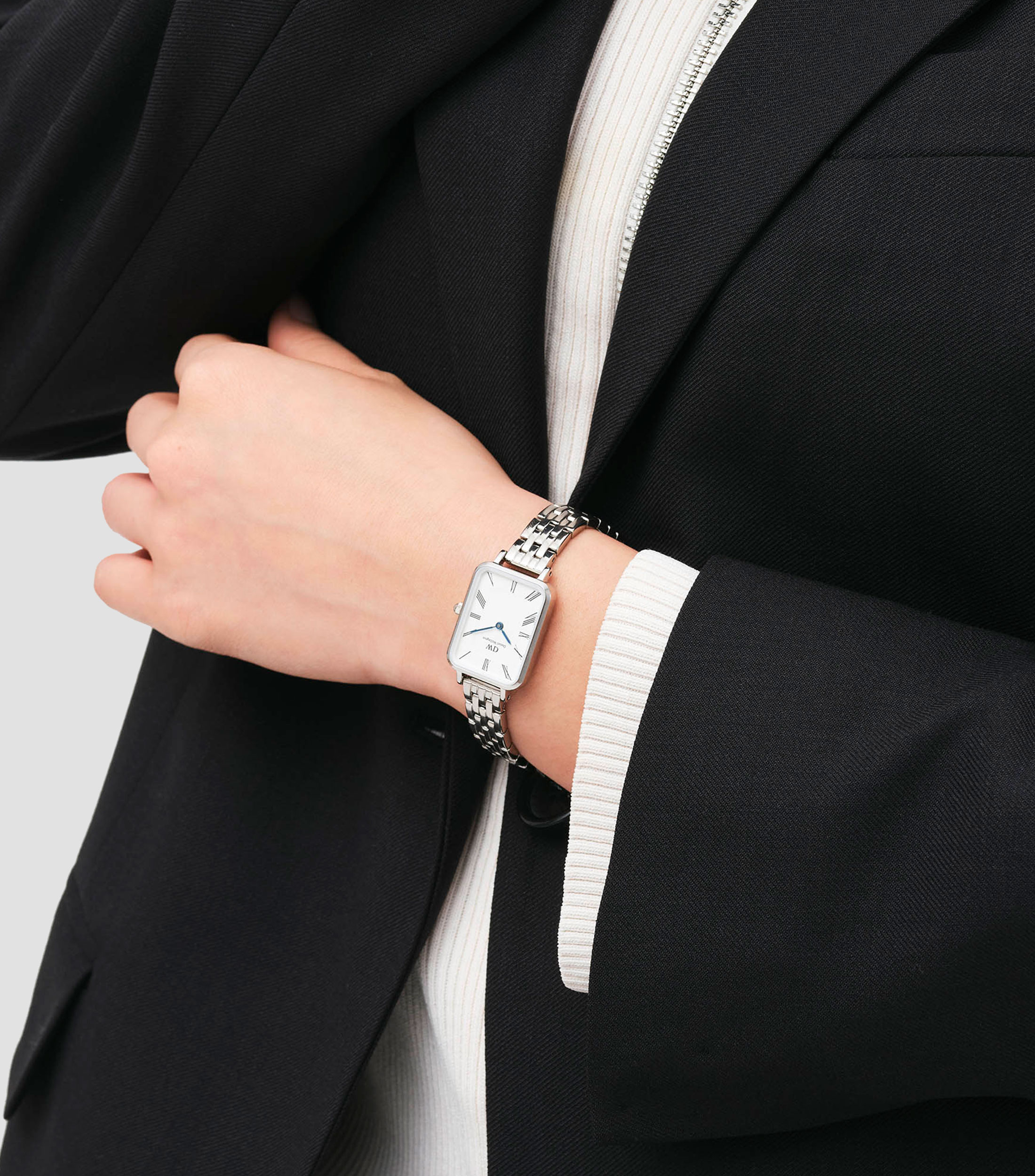 Reloj para Mujer Quadro Casual, Plateado