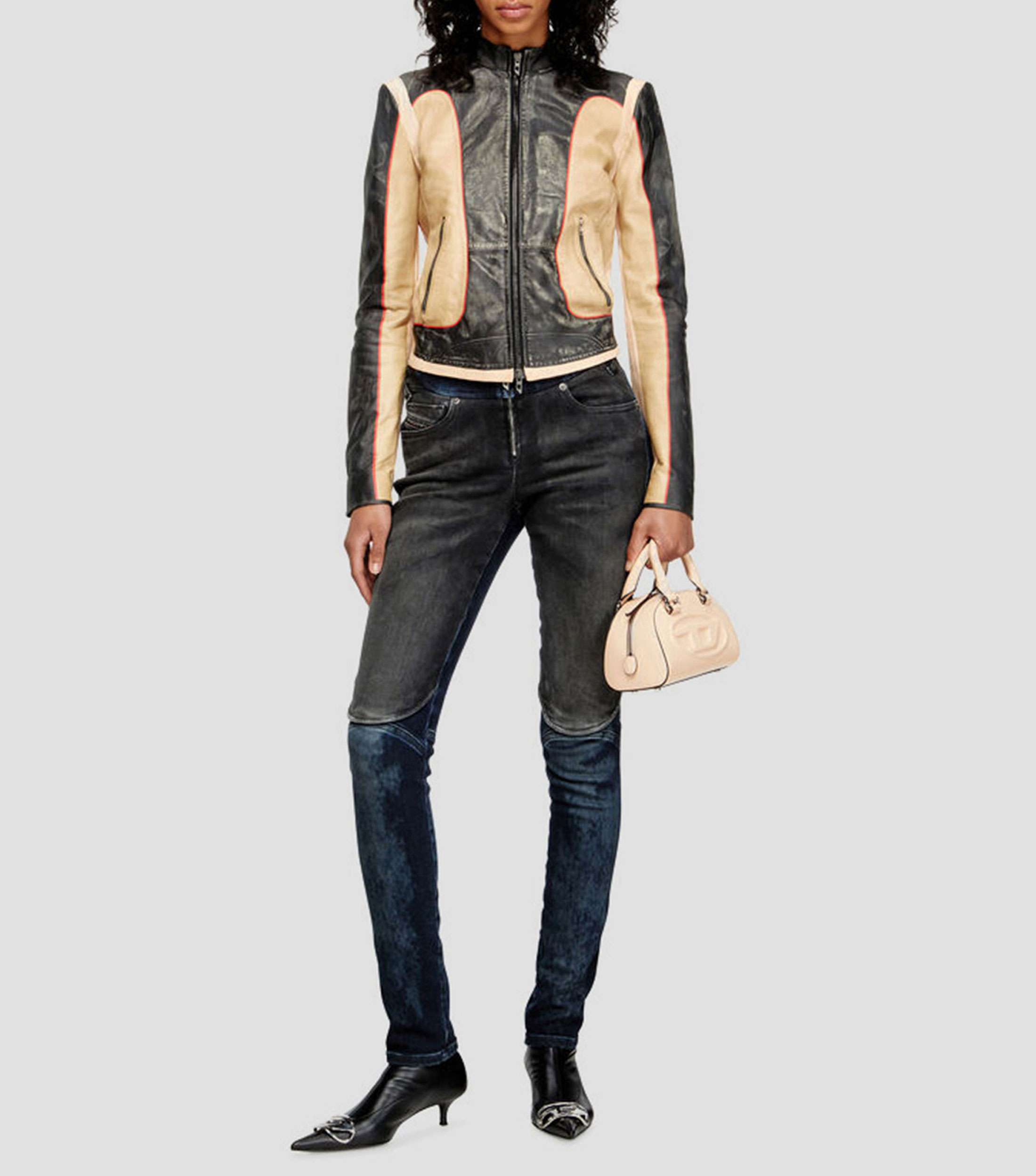 Bolsa shoulder en piel Dome liso Mujer
