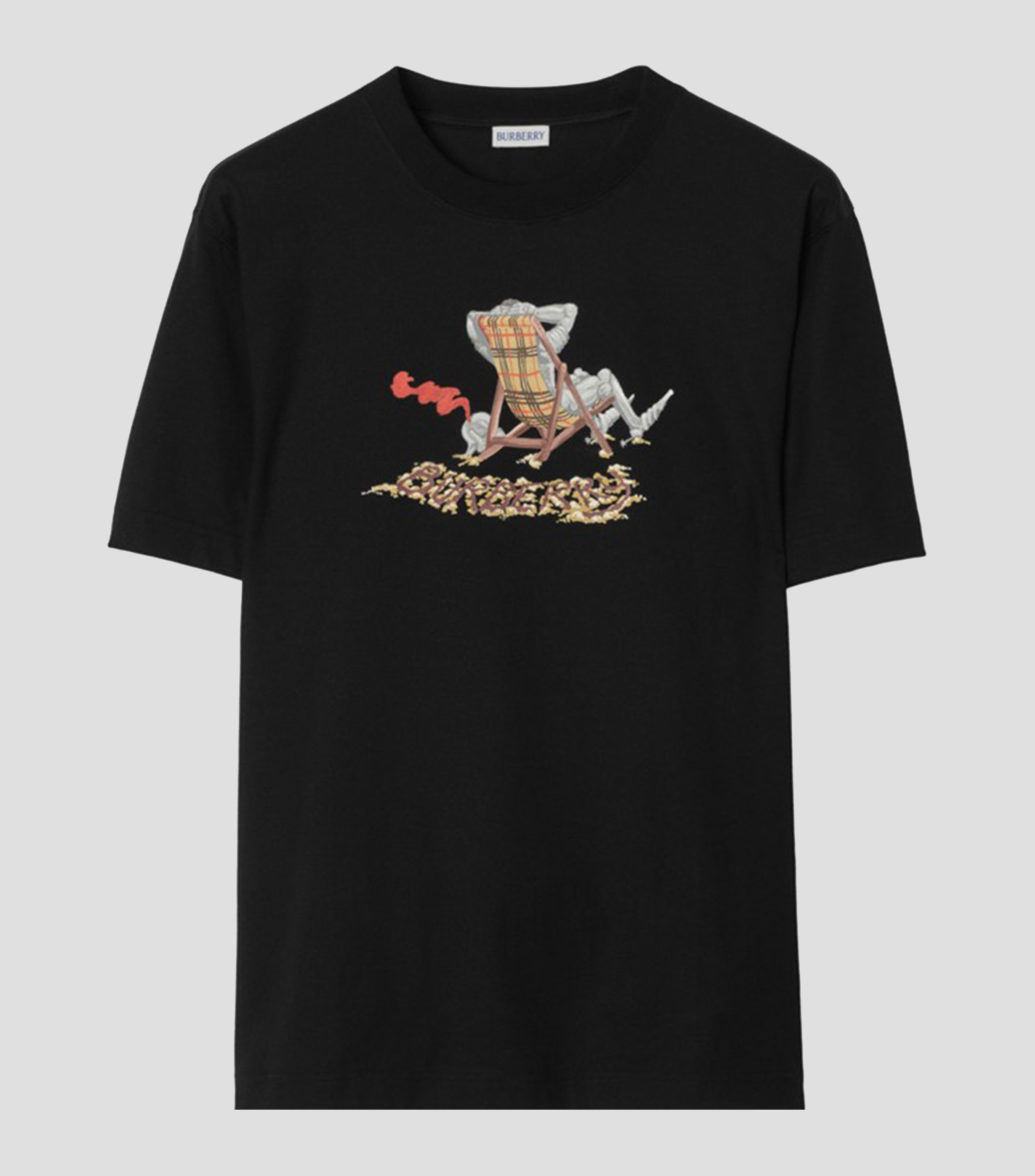 Playera cuello redondo manga corta estampada Hombre