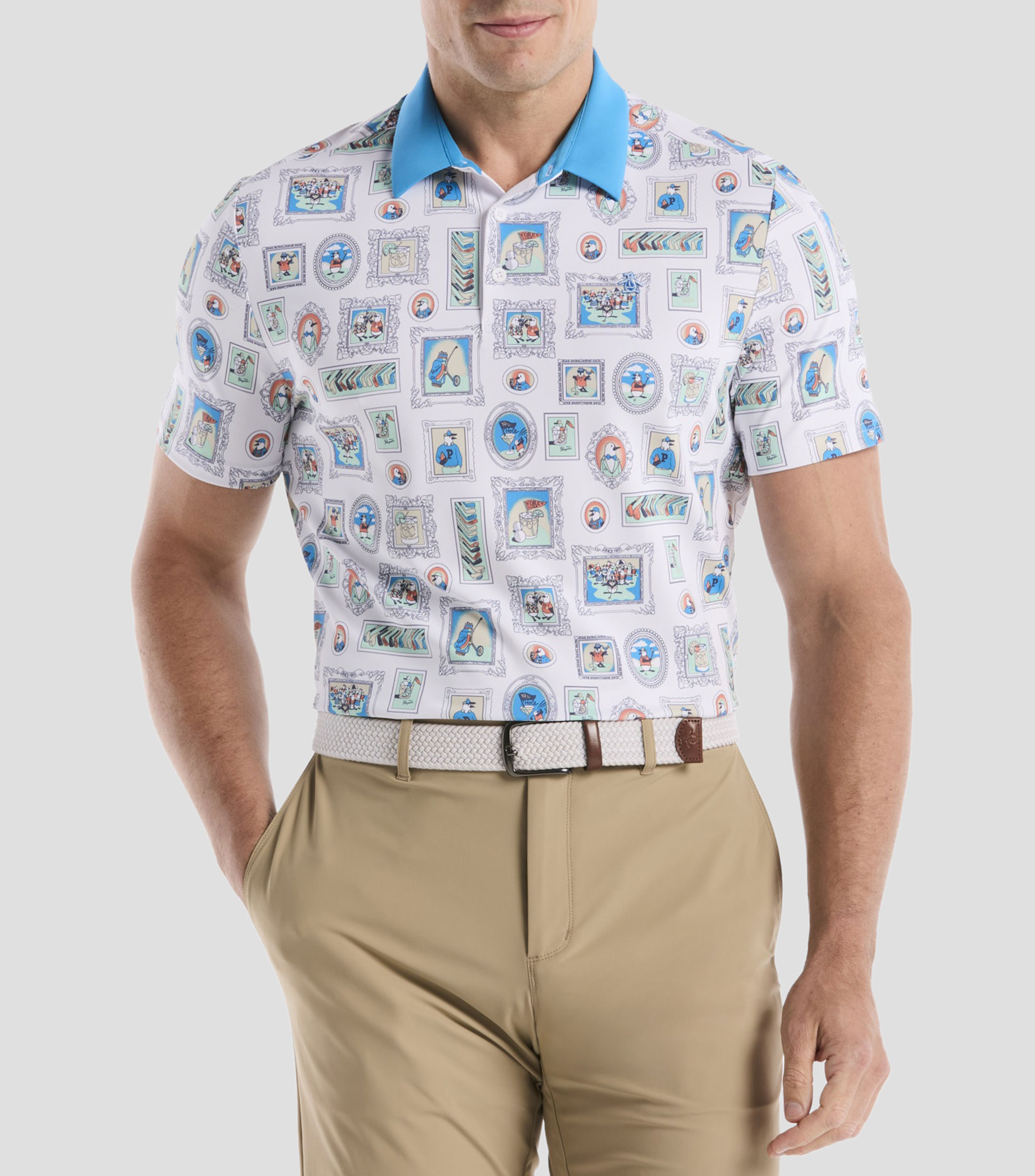 Playera tipo polo manga corta fantasía Hombre