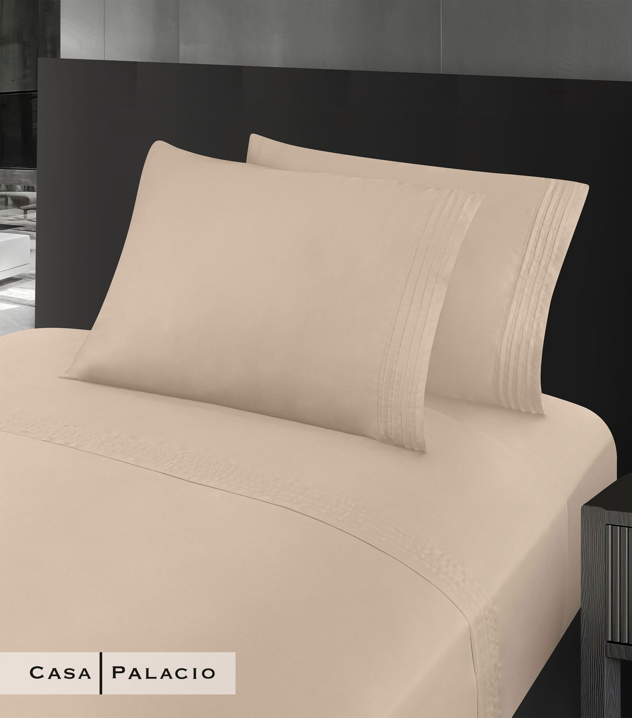 Juego de Sábanas Matrimonial Monarc Taupe