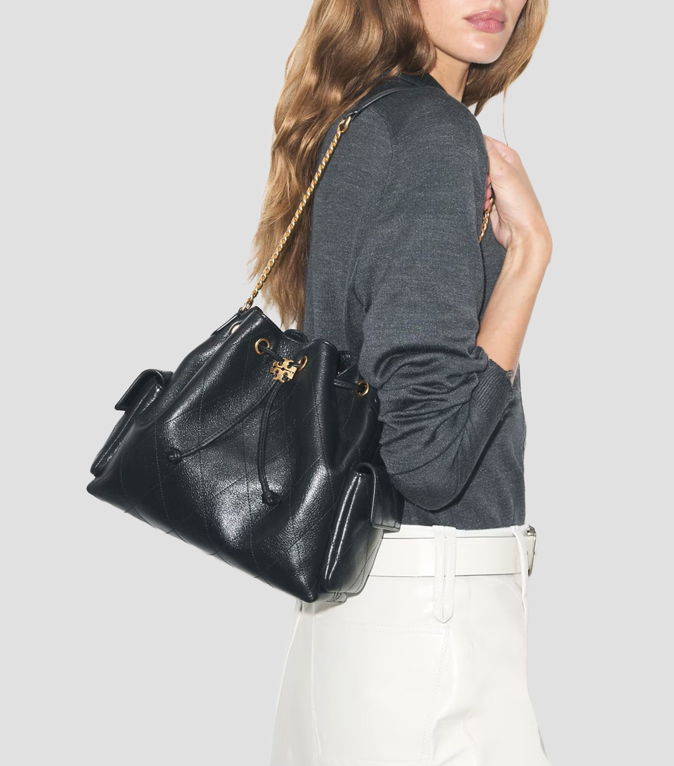 Bolsa en piel Shoulder Sólido
