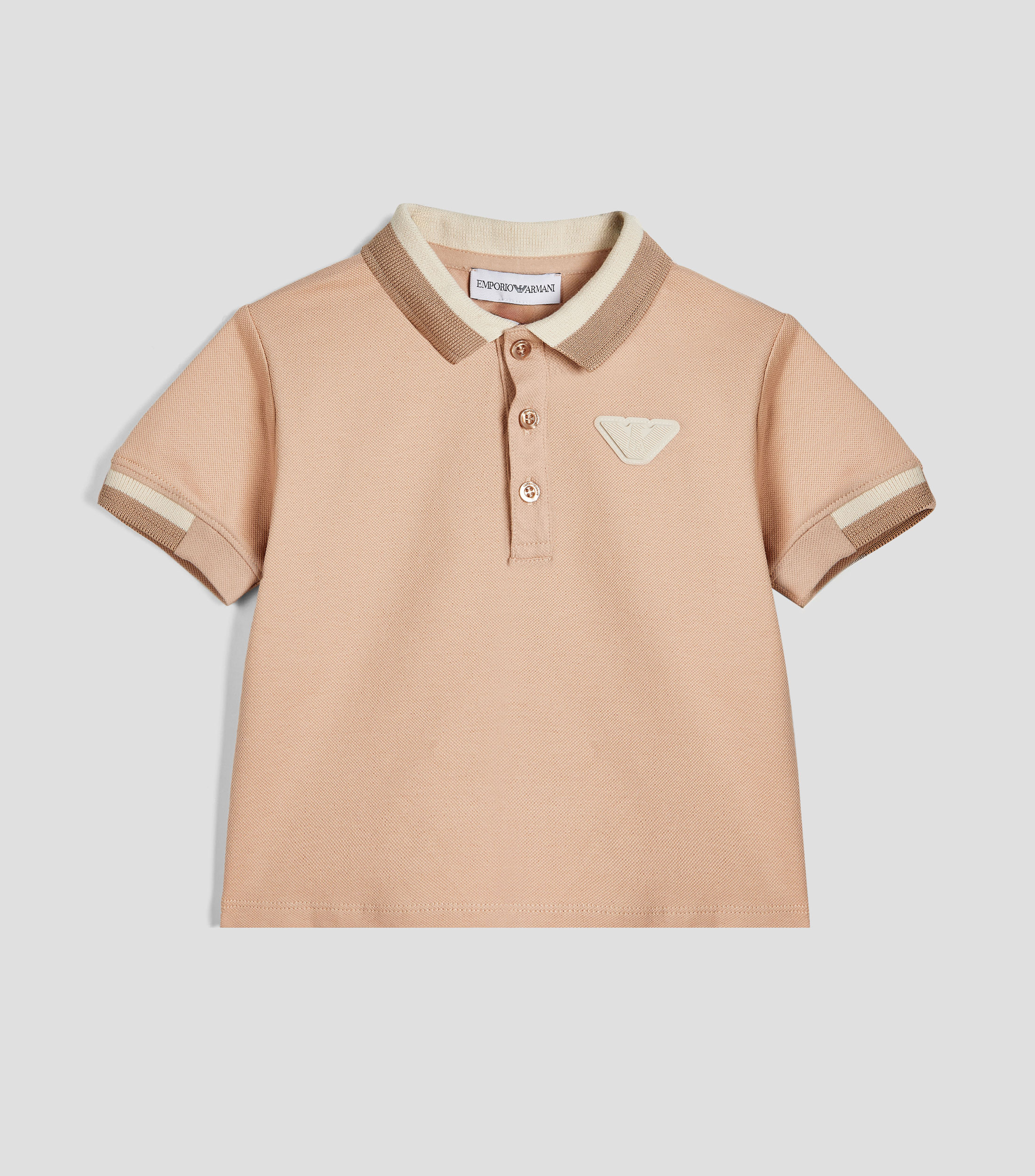 Playera tipo polo con manga corta lisa Bebé