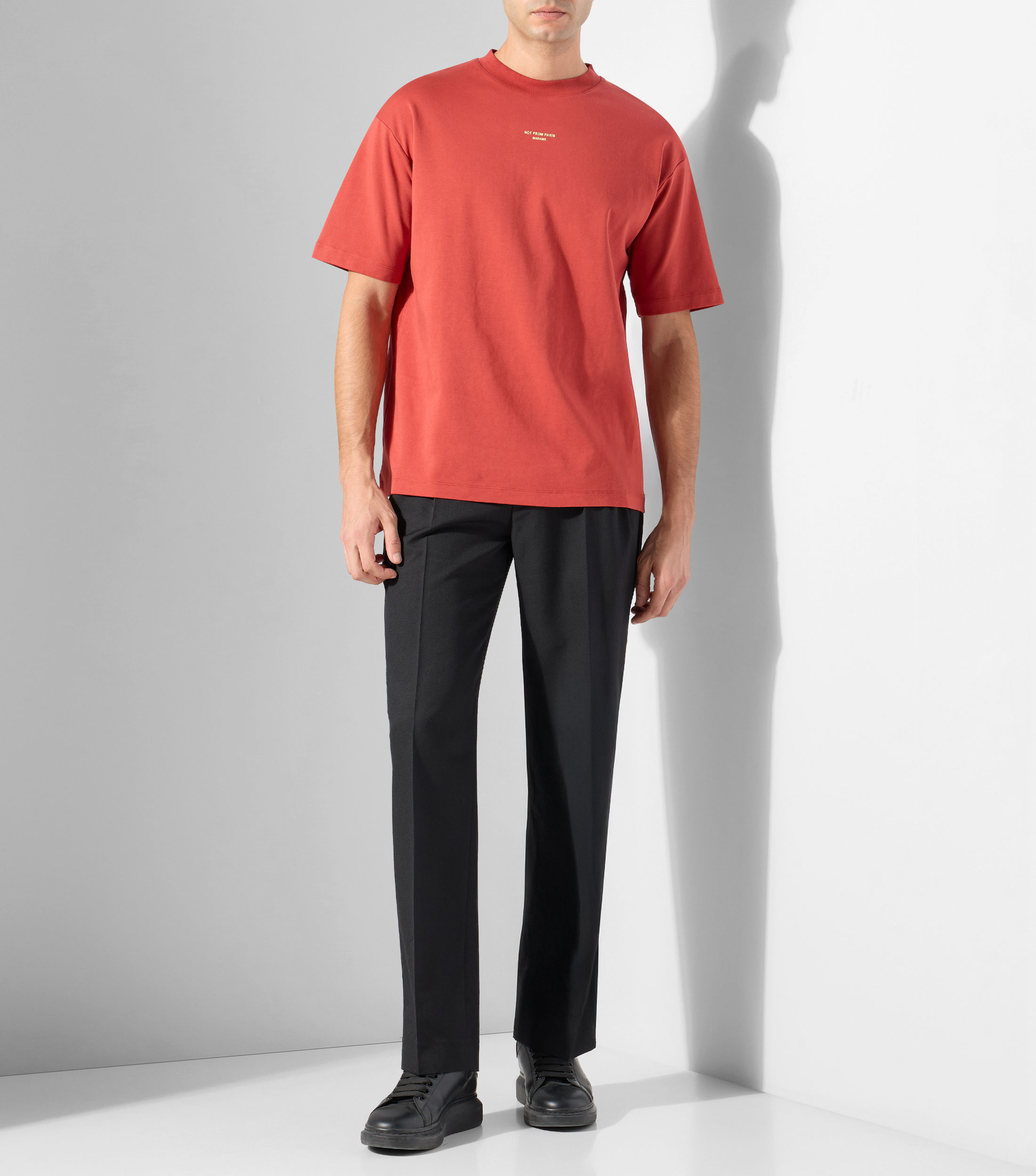 Playera cuello redondo manga corta lisa Hombre