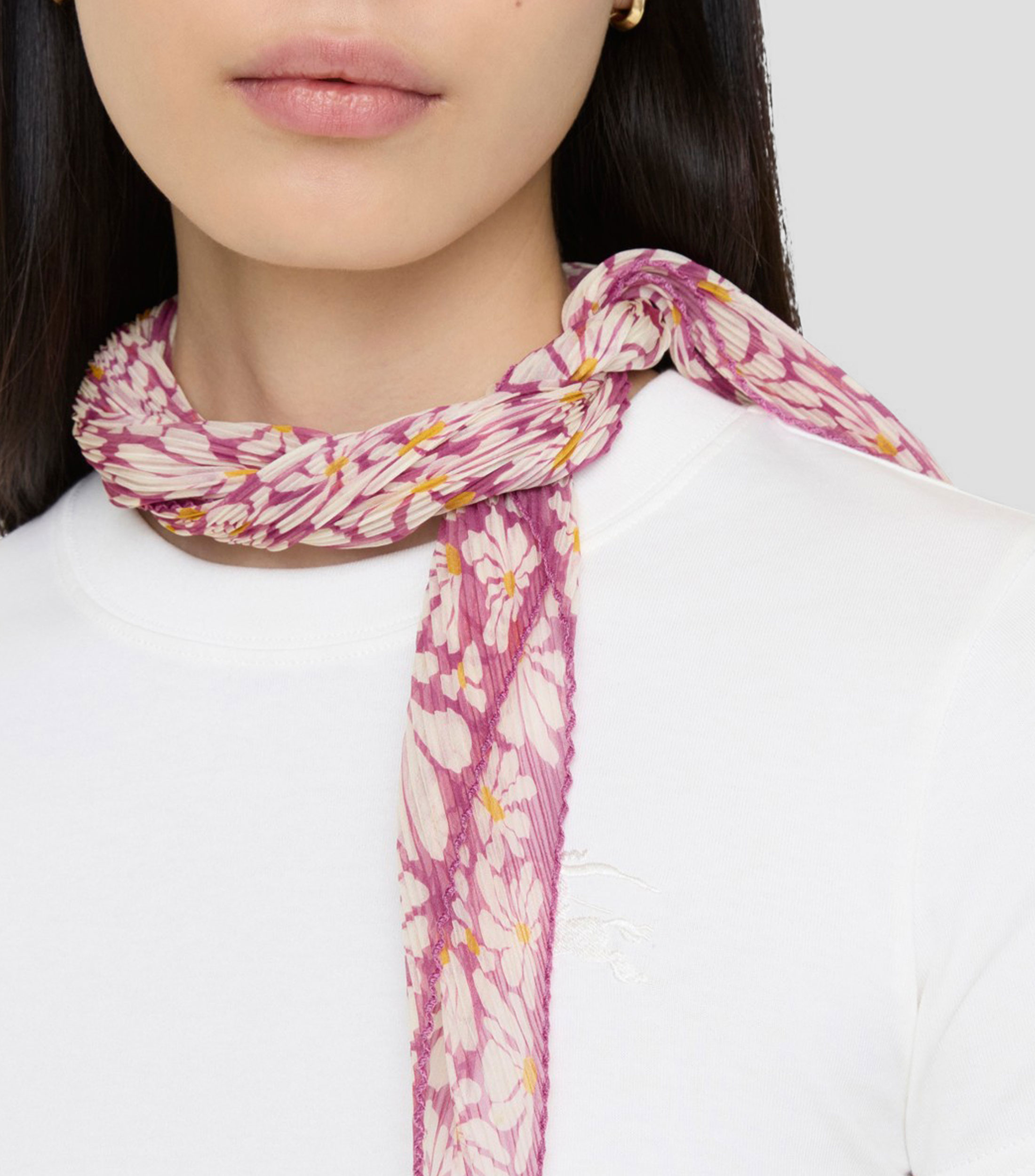 Pañuelo de seda estampada Unisex