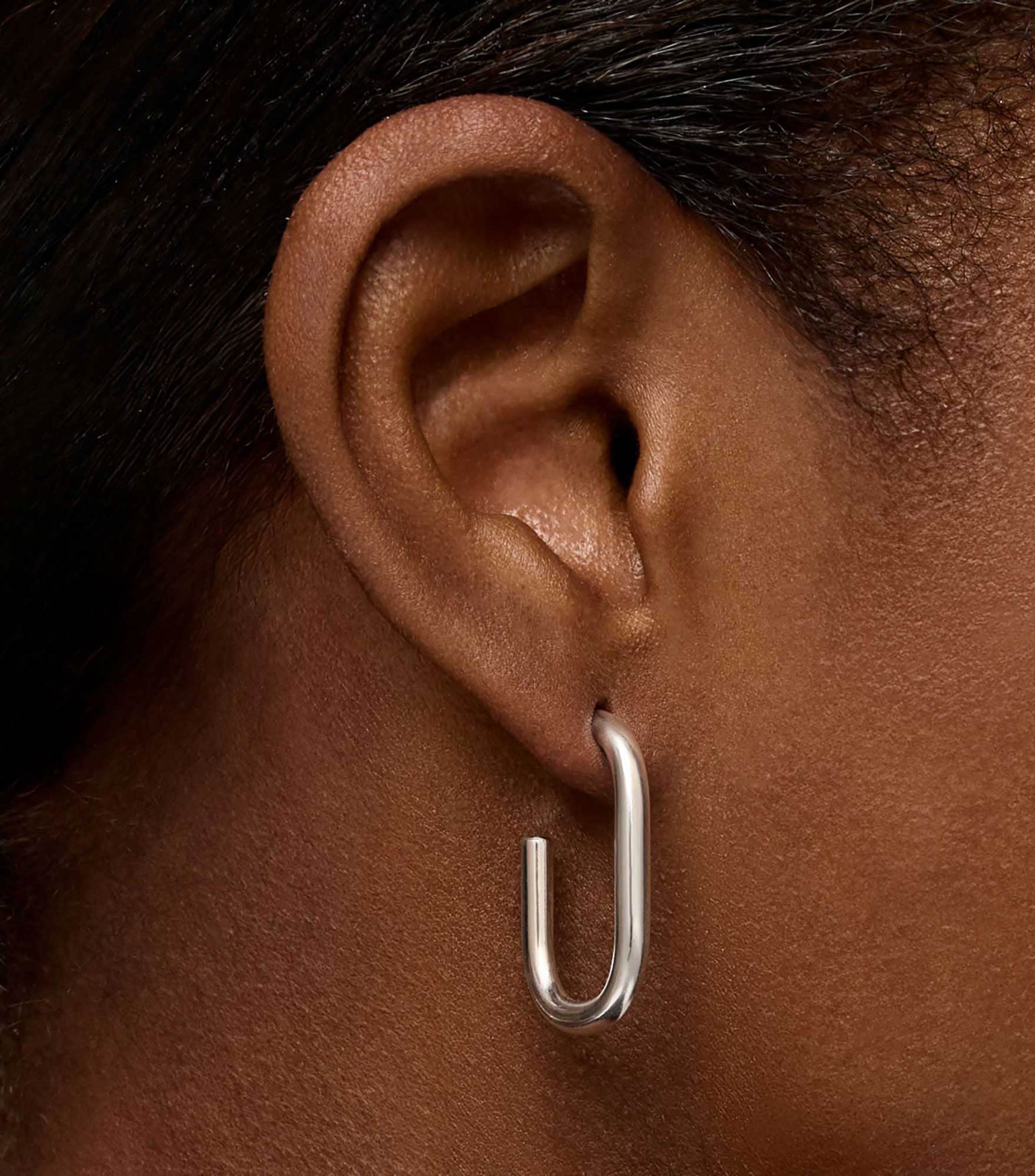 Aretes en Plata Aro largo Básicos Mujer