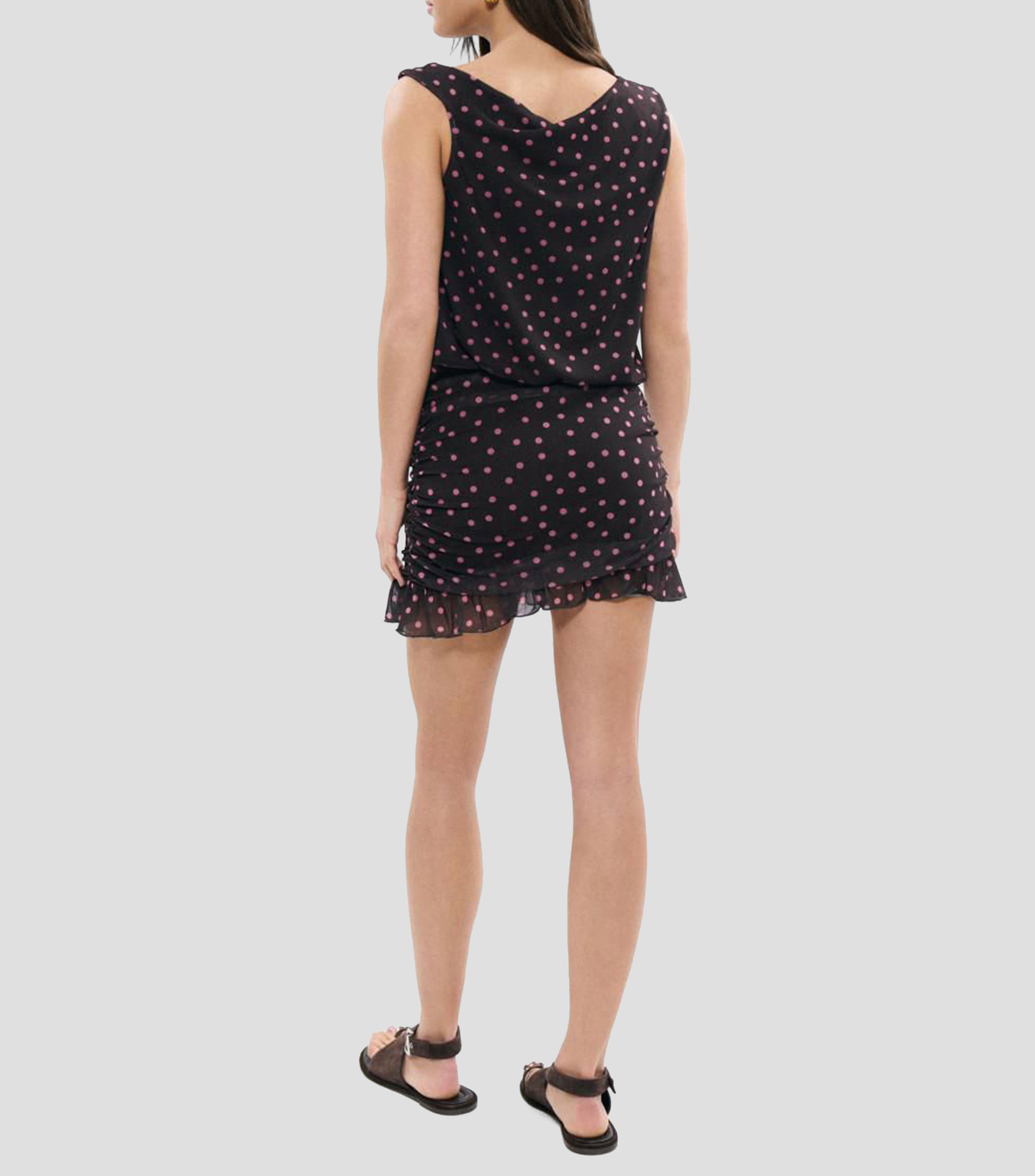 Vestido corto polkadots Mujer