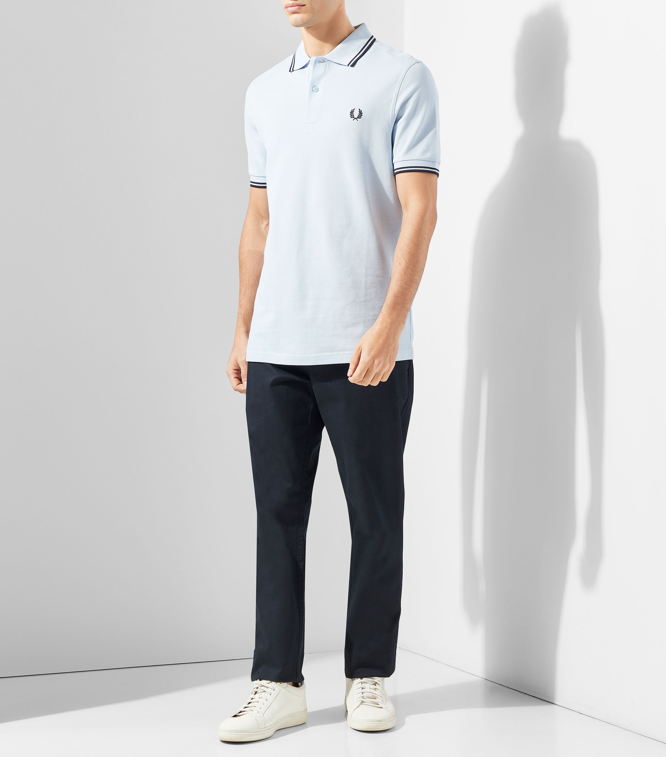 Playera tipo polo manga corta lisa Hombre