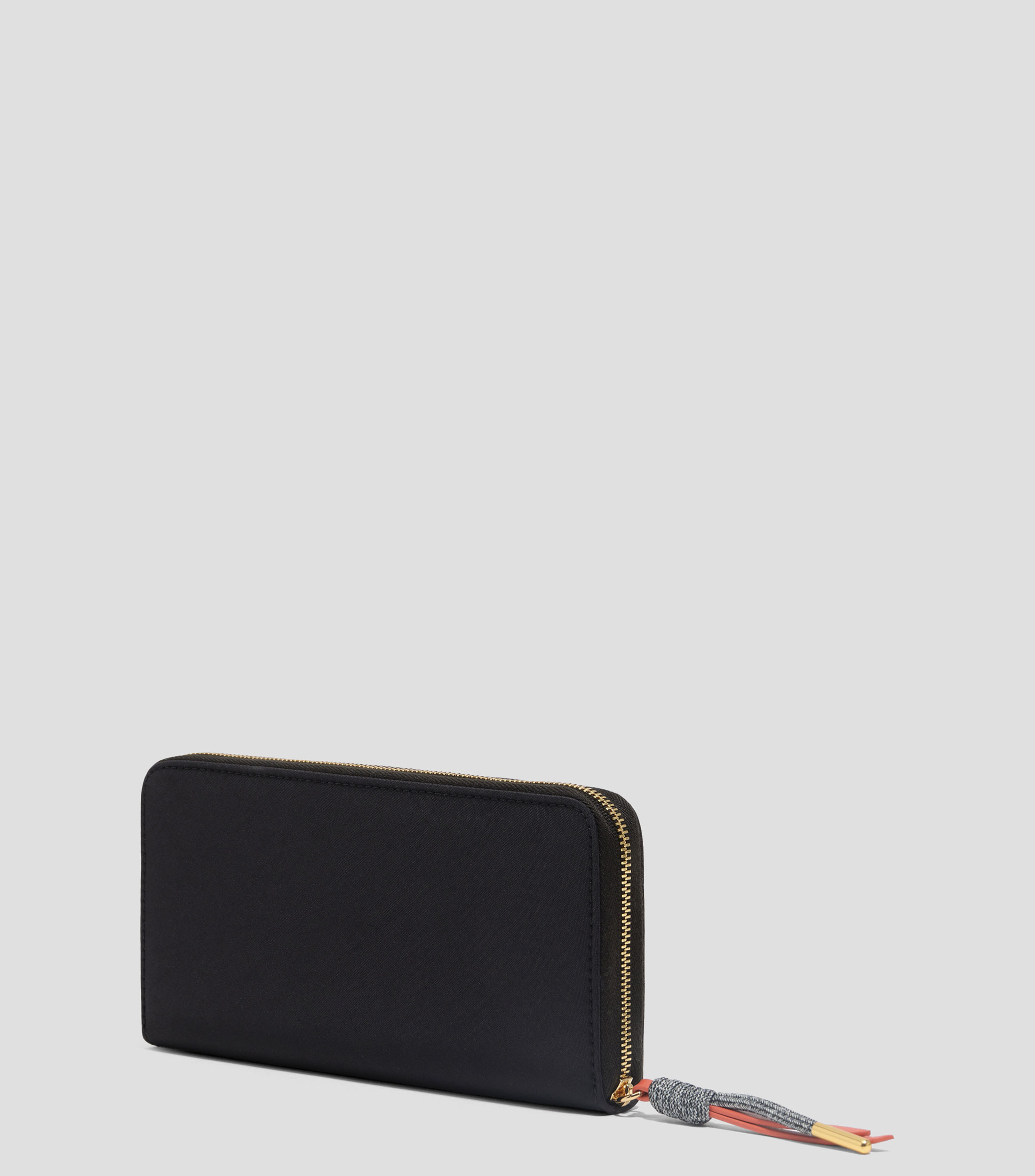 Cartera horizontal grande nylon negra Mujer