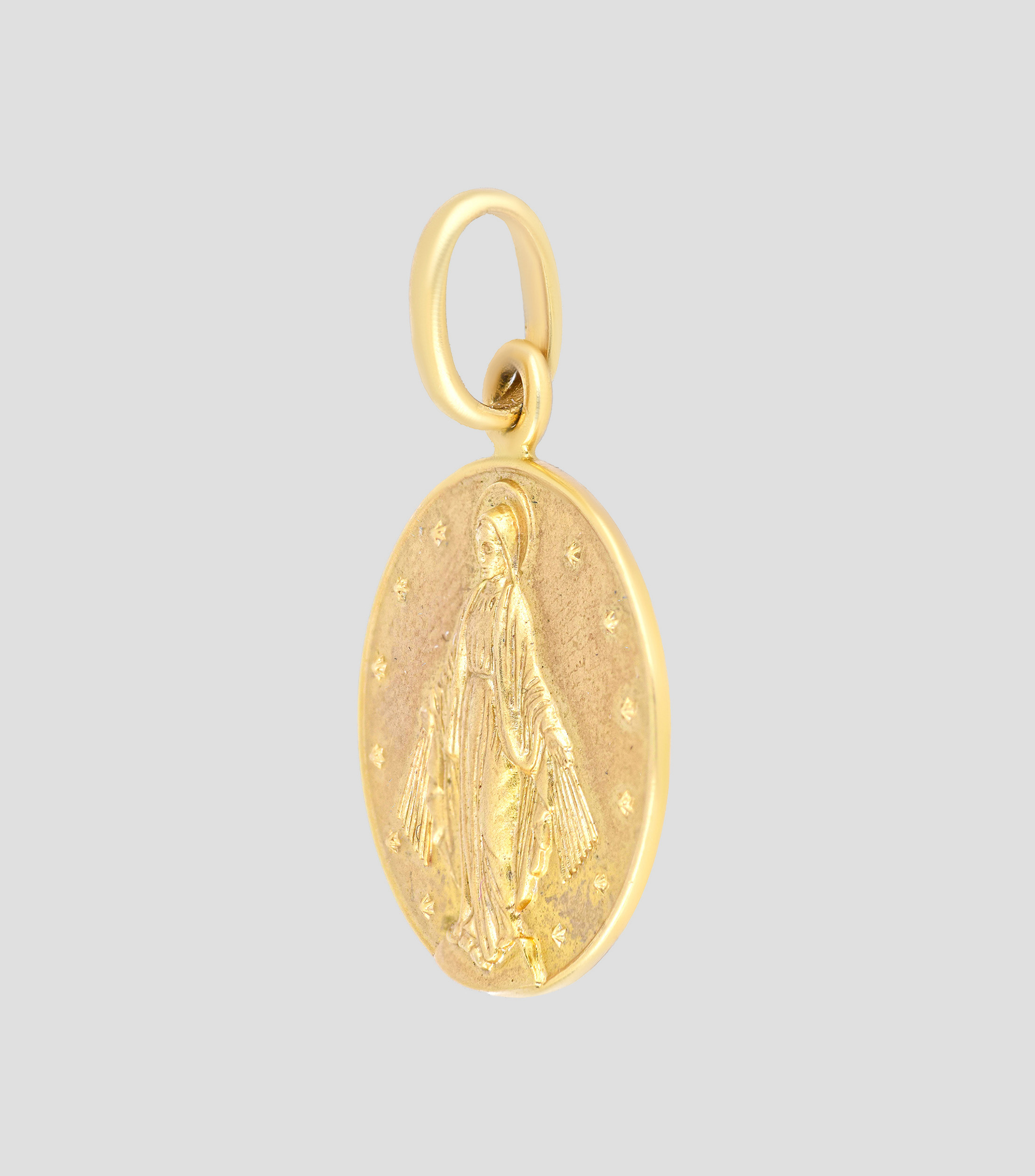 Medalla en Oro amarillo 14 Kts Virgen Milagrosa Unisex