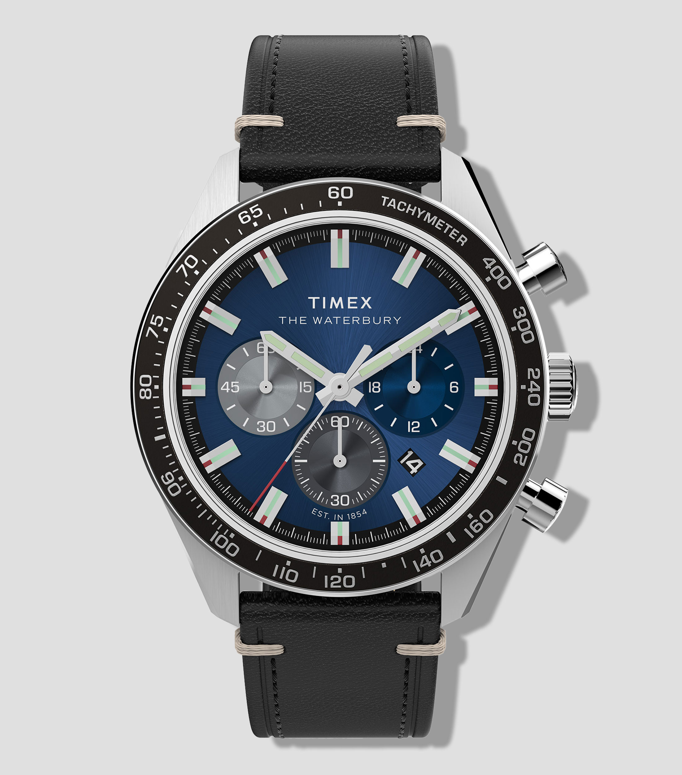 Reloj para Hombre The Waterbury Crono Casual, Plateado, Negro