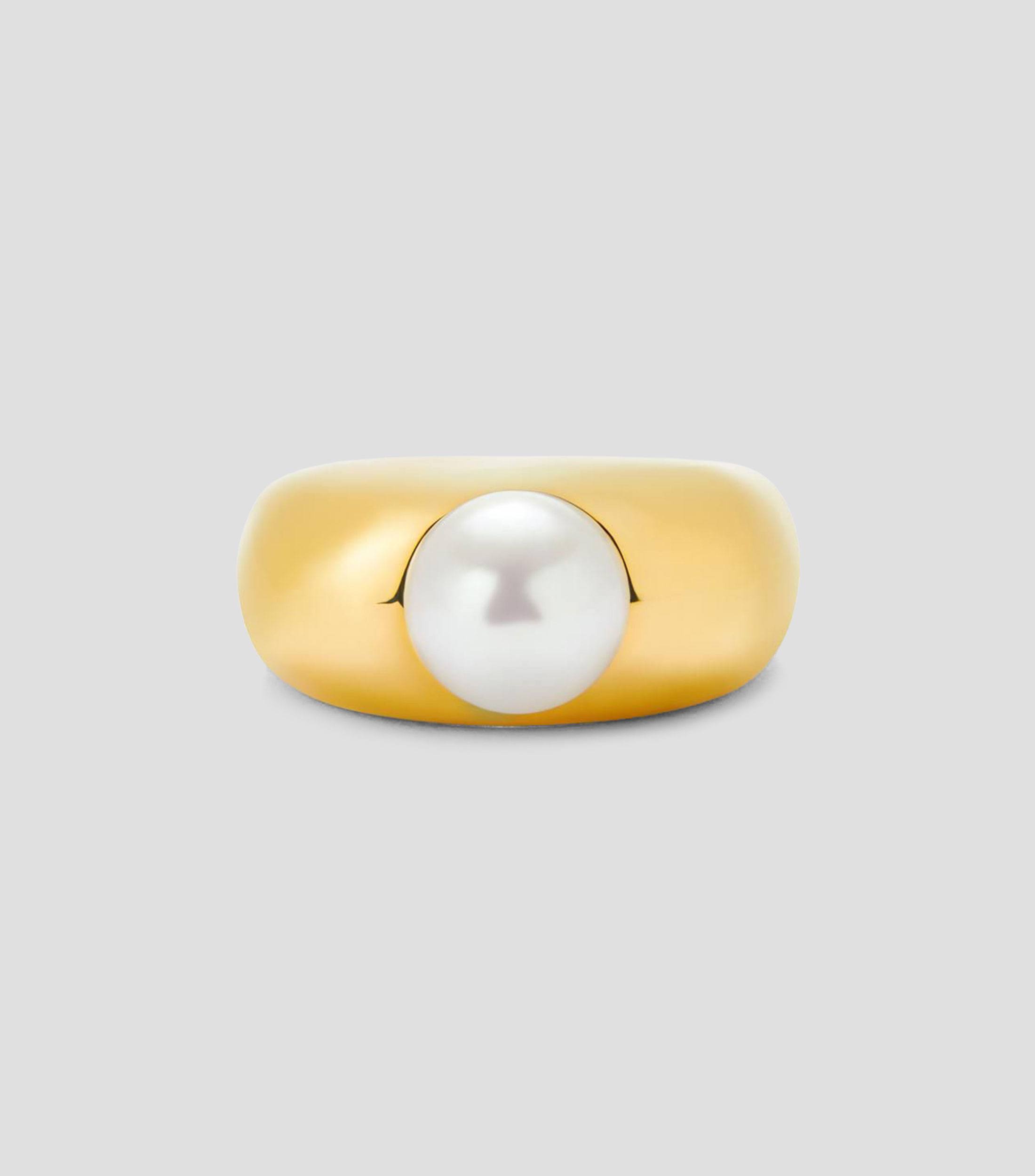 Anillo en oro amarillo de 18 kilates con perla Mujer