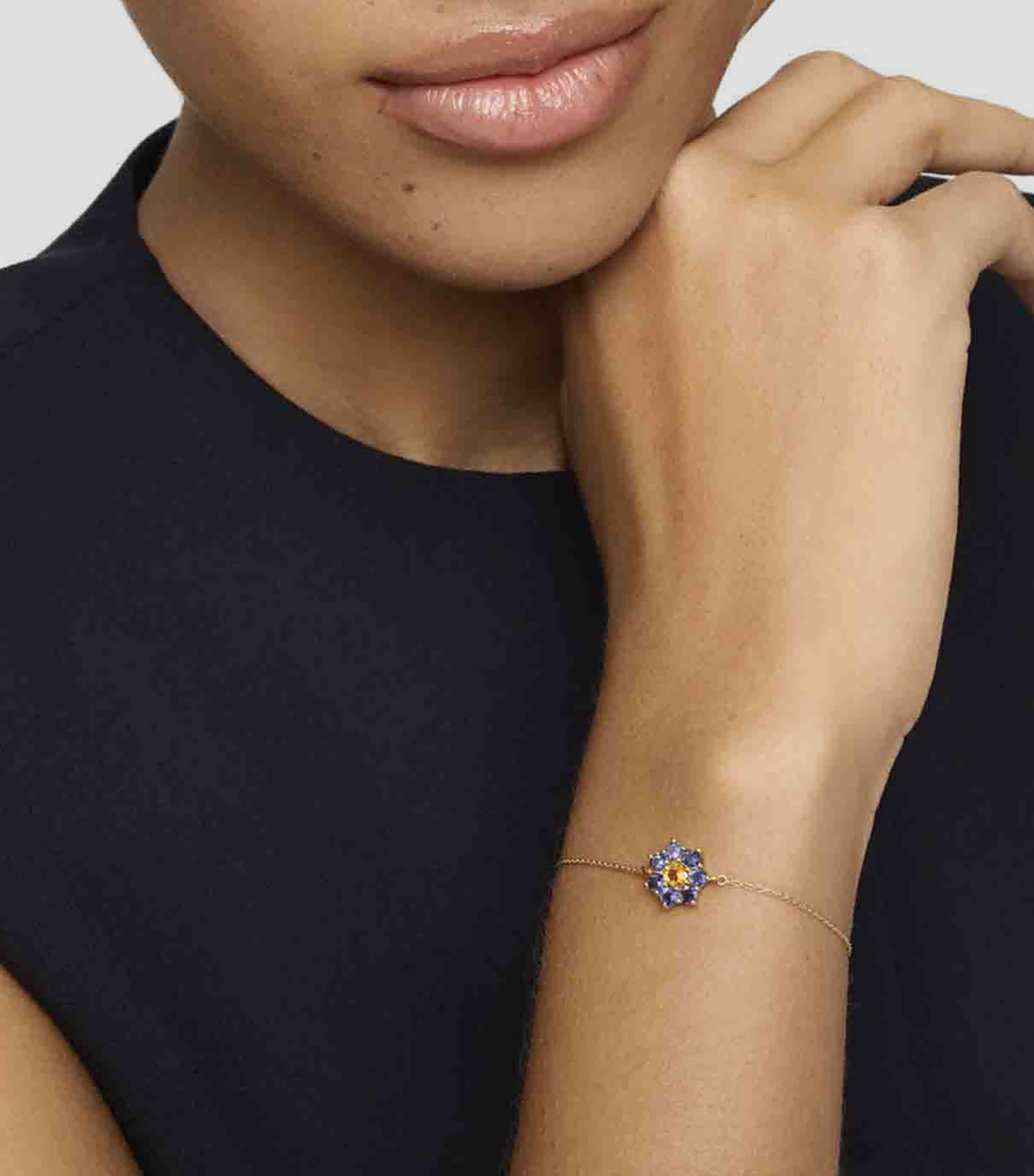 Pulsera en Oro amarillo de 18 kilates Daisy Mujer