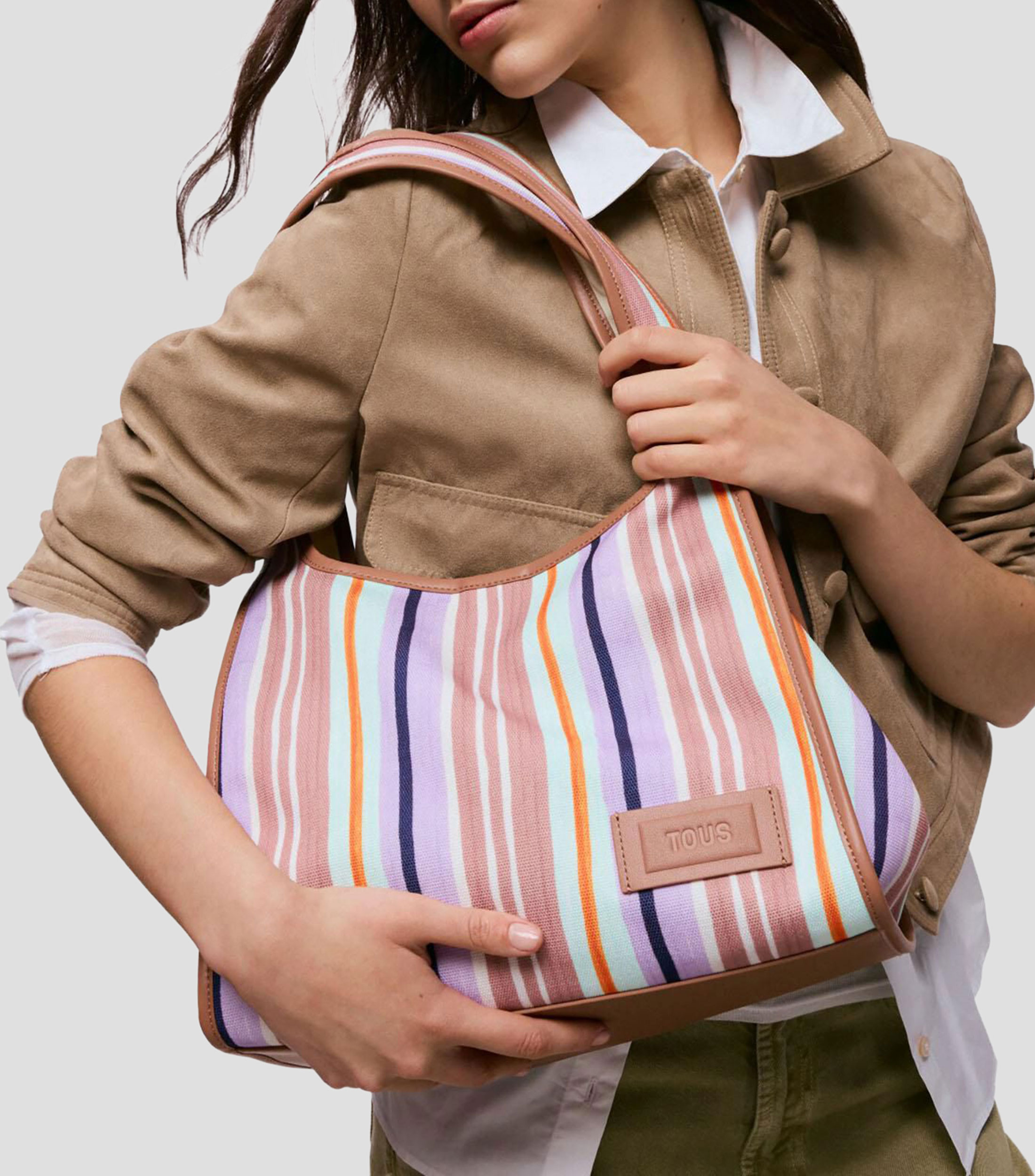 Bolsa shoulder Summer Holidays a rayas Mujer