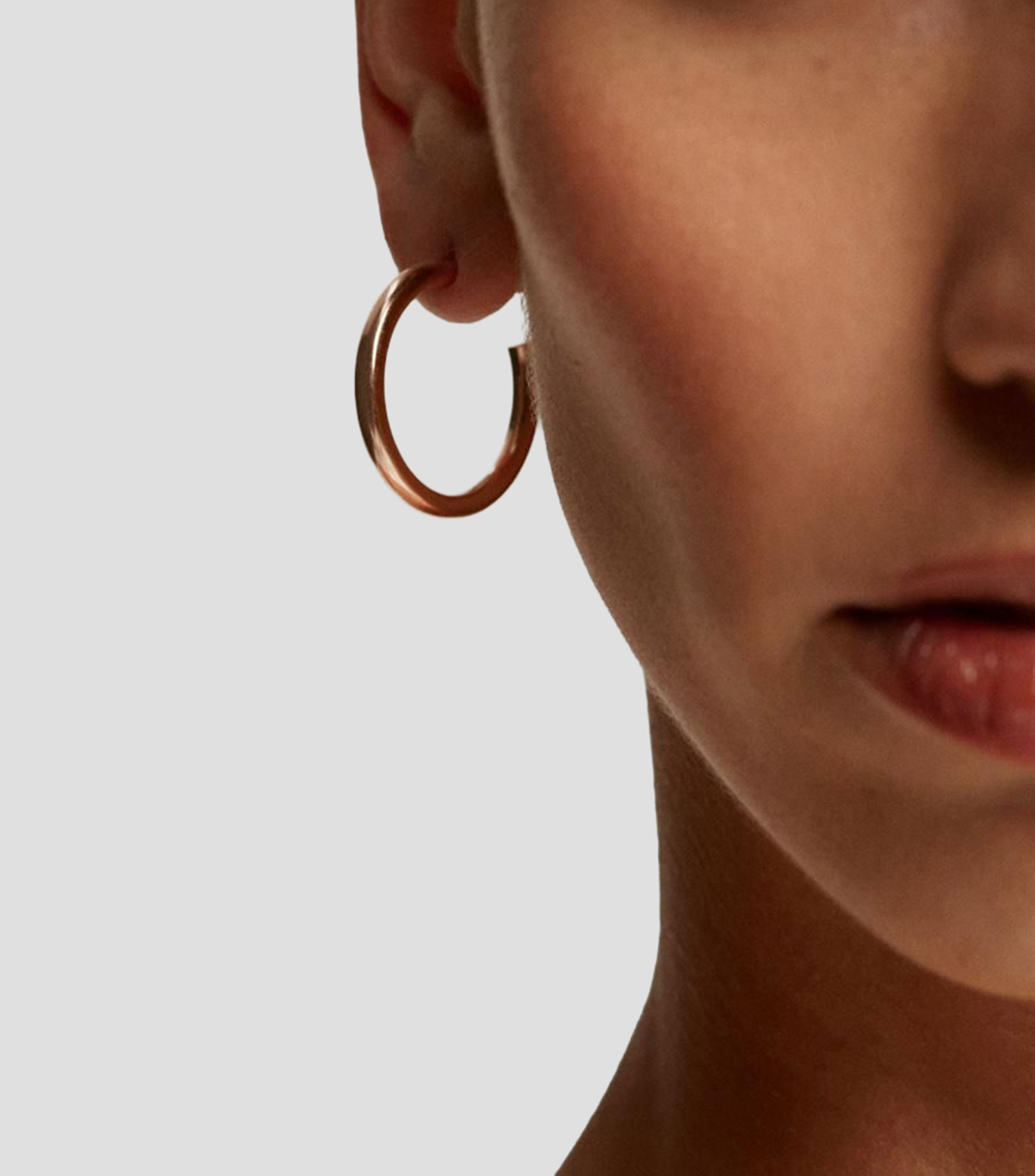 Pendientes en plata Hooped Earrings Mujer